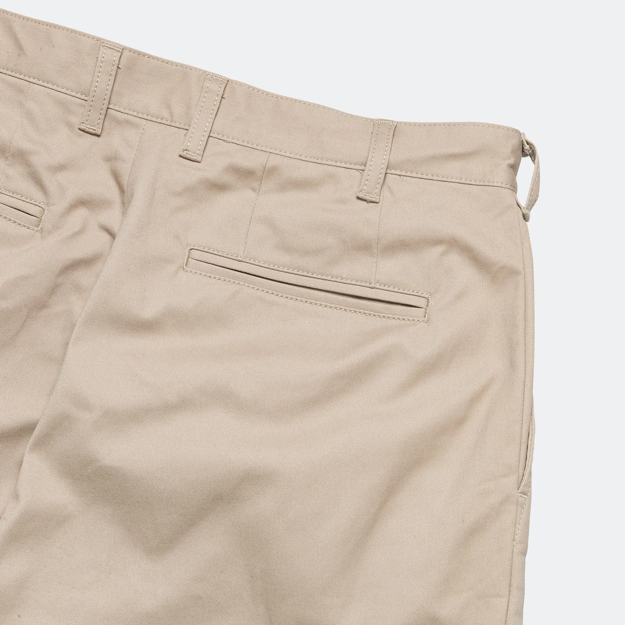 2 Pleats Trousers Twill - Khaki