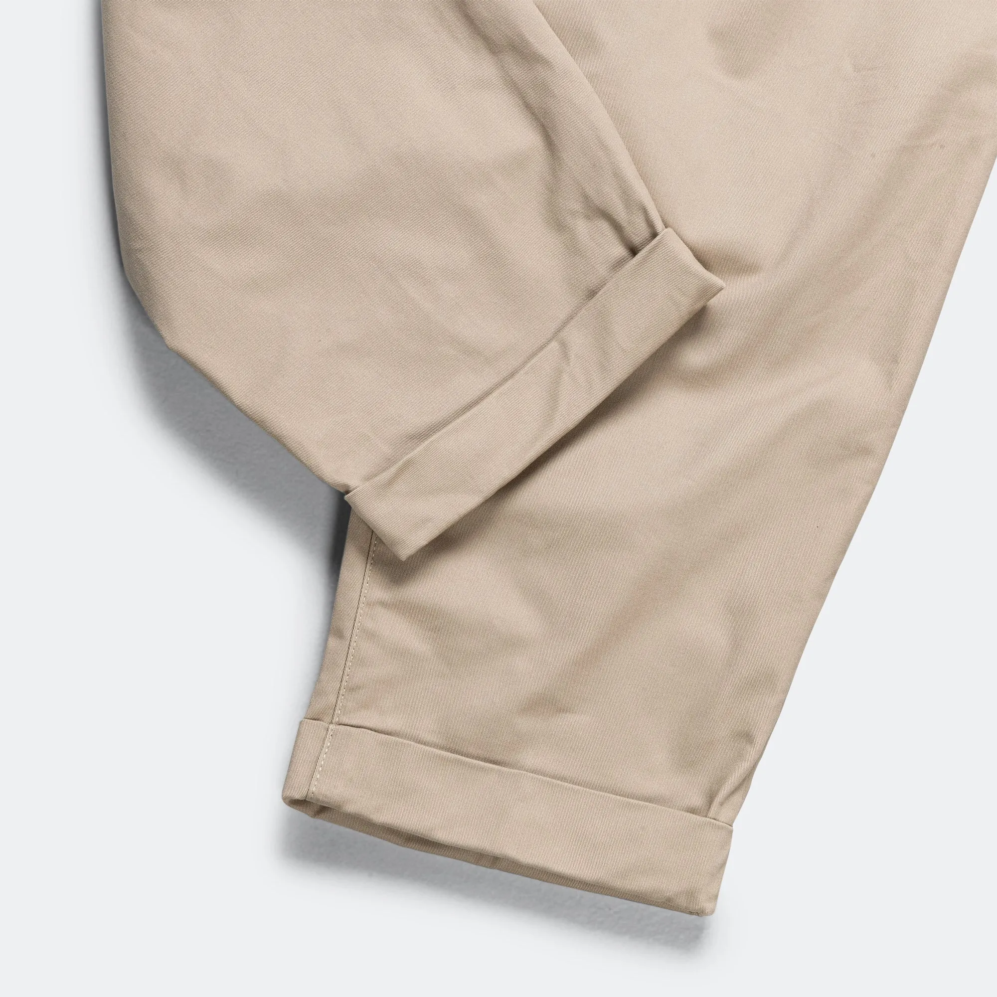 2 Pleats Trousers Twill - Khaki