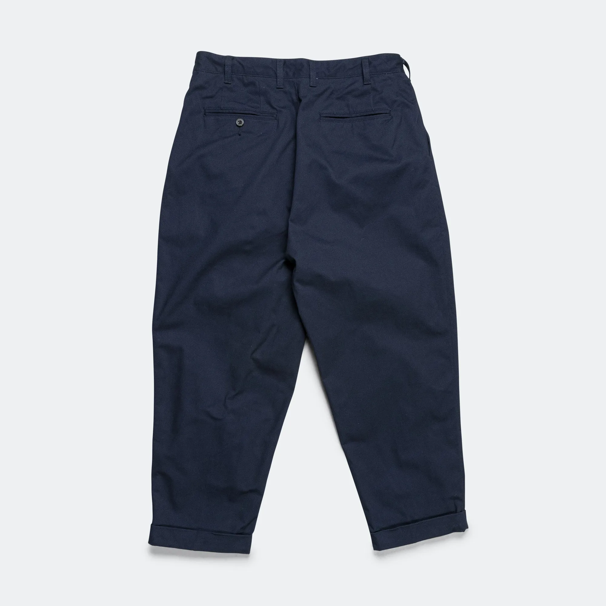 2 Pleats Trousers Twill - Navy