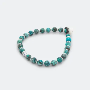 6mm Stone Bracelet - Chrysocolla/925 Silver