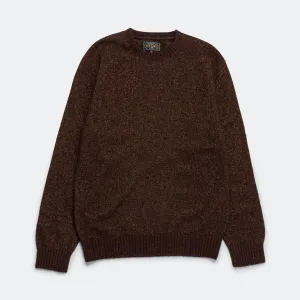 7G Cashmere Silk Crew - Brown