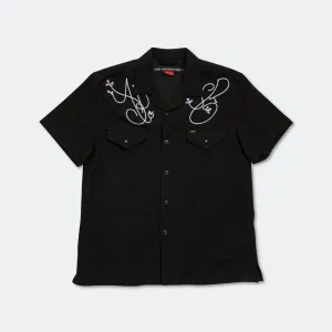 ADSB Chain Embroider Shirt - Black
