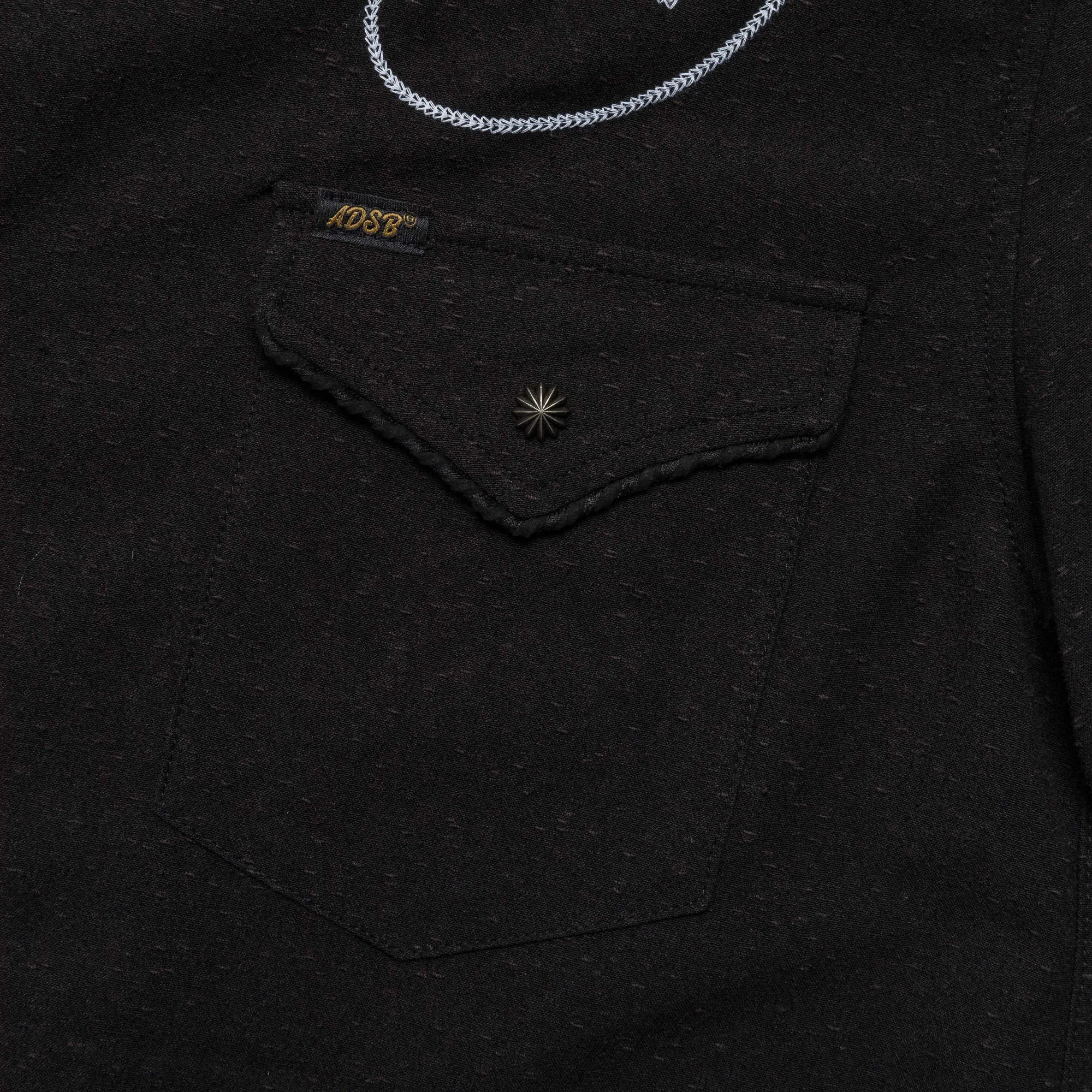 ADSB Chain Embroider Shirt - Black