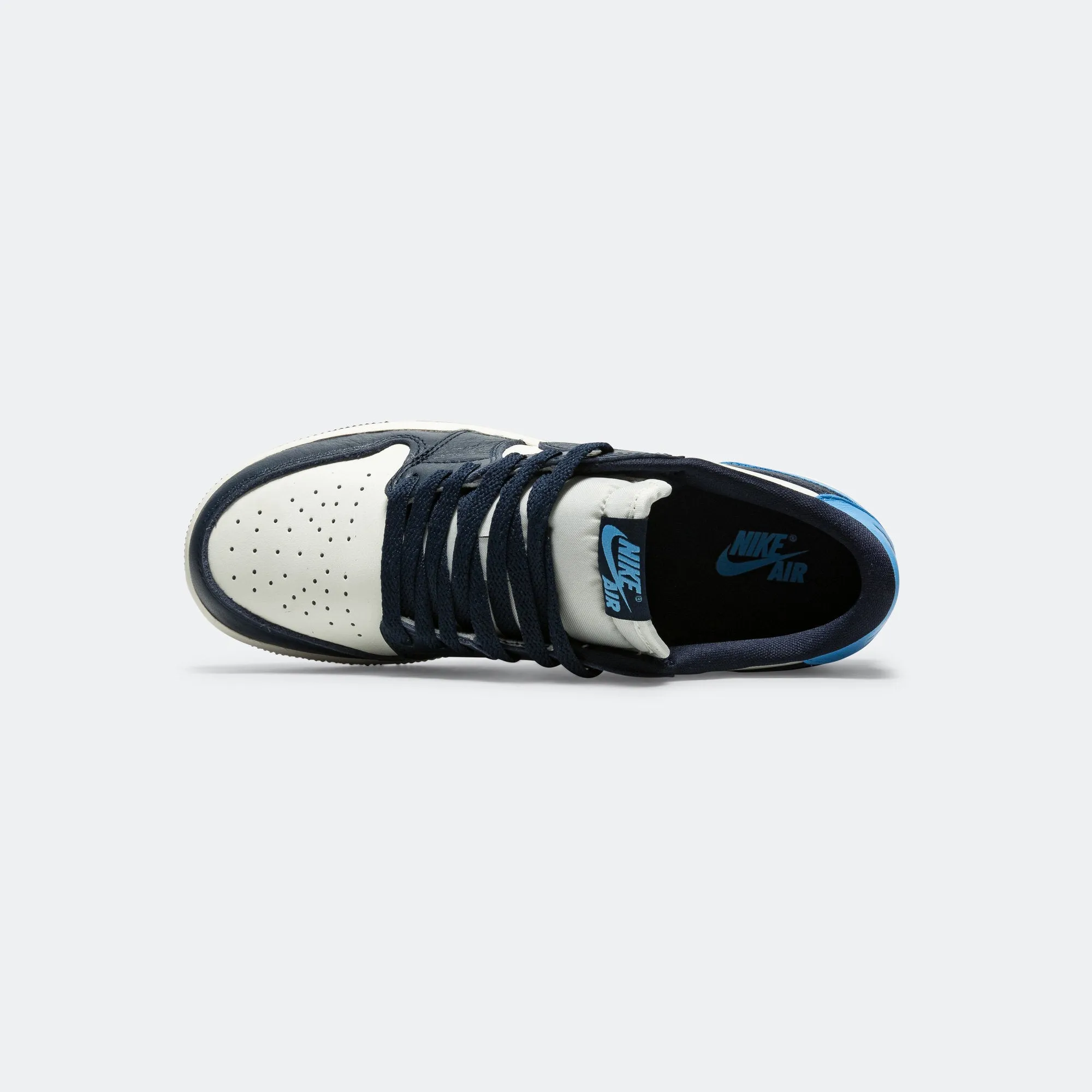 Air Jordan 1 Low OG (GS) - Obsidian/University Blue-Sail