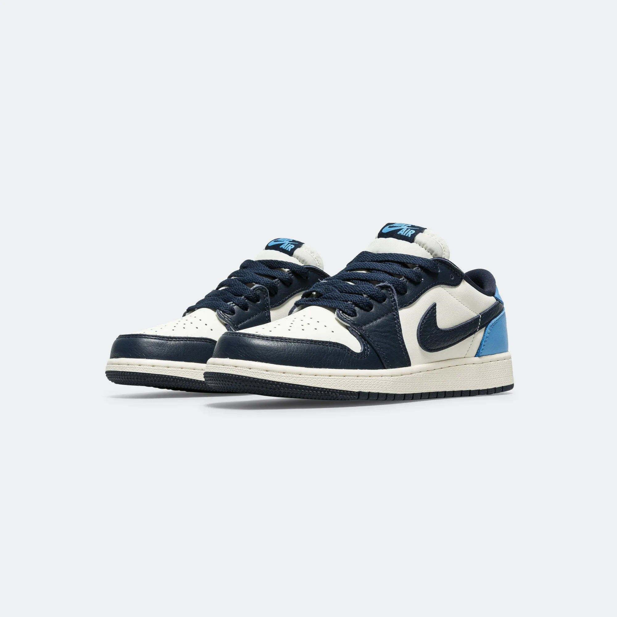 Air Jordan 1 Low OG (GS) - Obsidian/University Blue-Sail