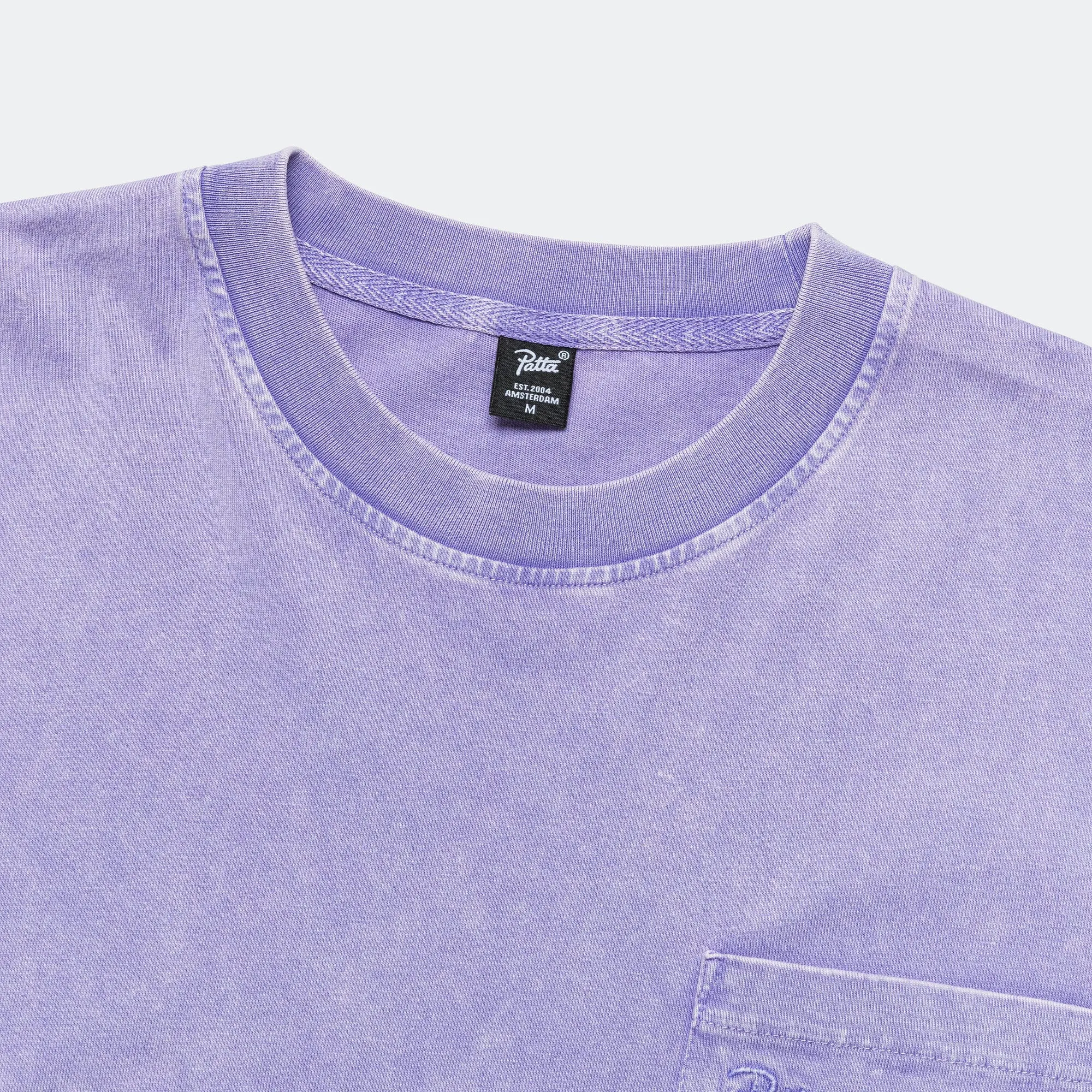 Basic Washed Pocket T-Shirt - Paisley Purple