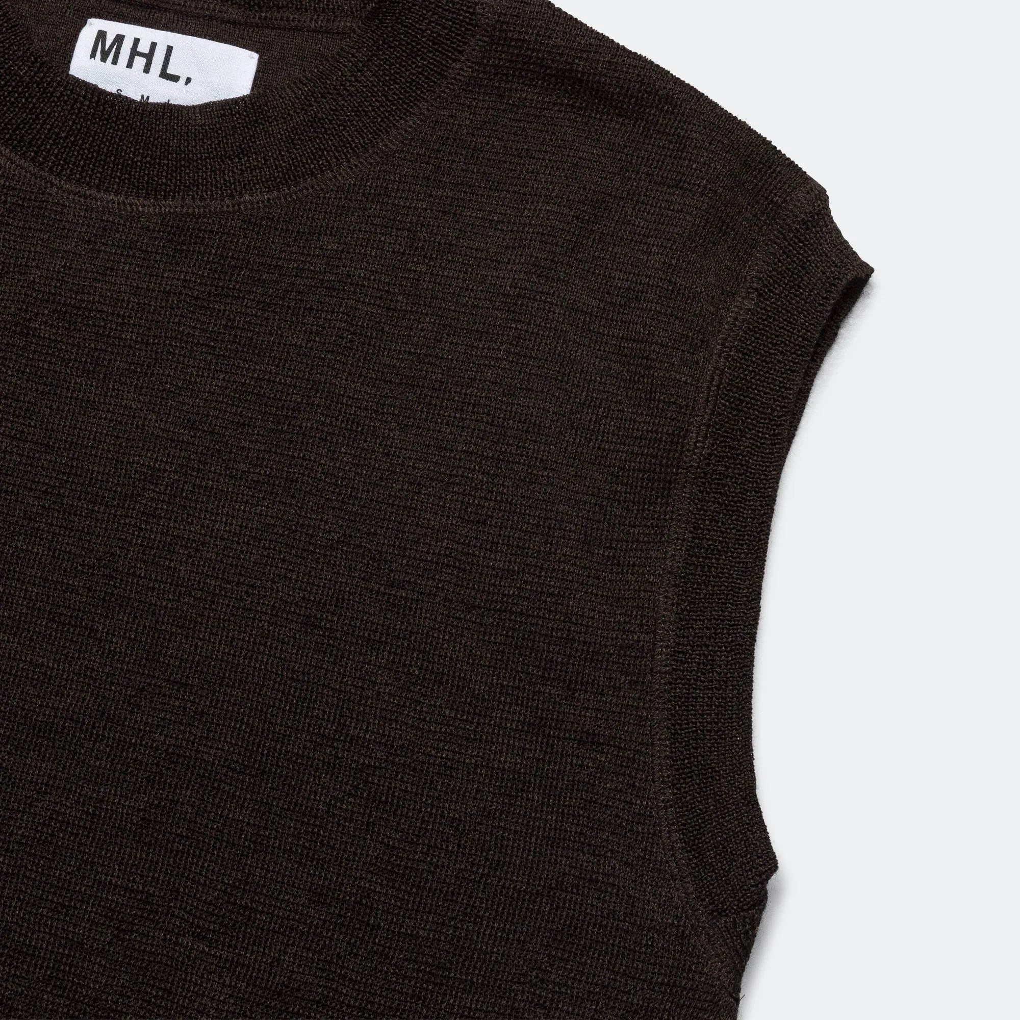 Block Stripe Slipover - Dry Wool Brown/Black