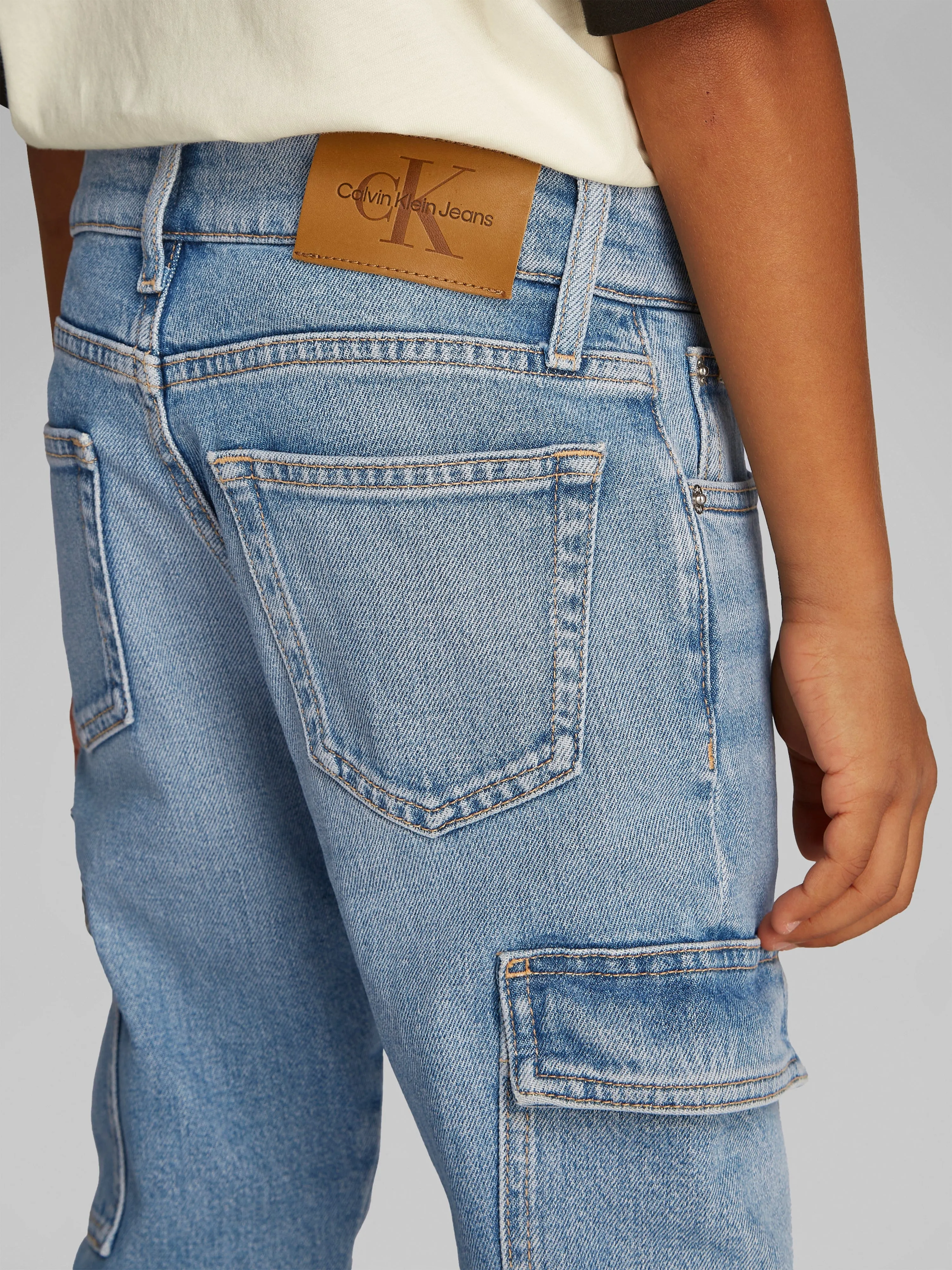 Boys Cargo Jeans in Blue