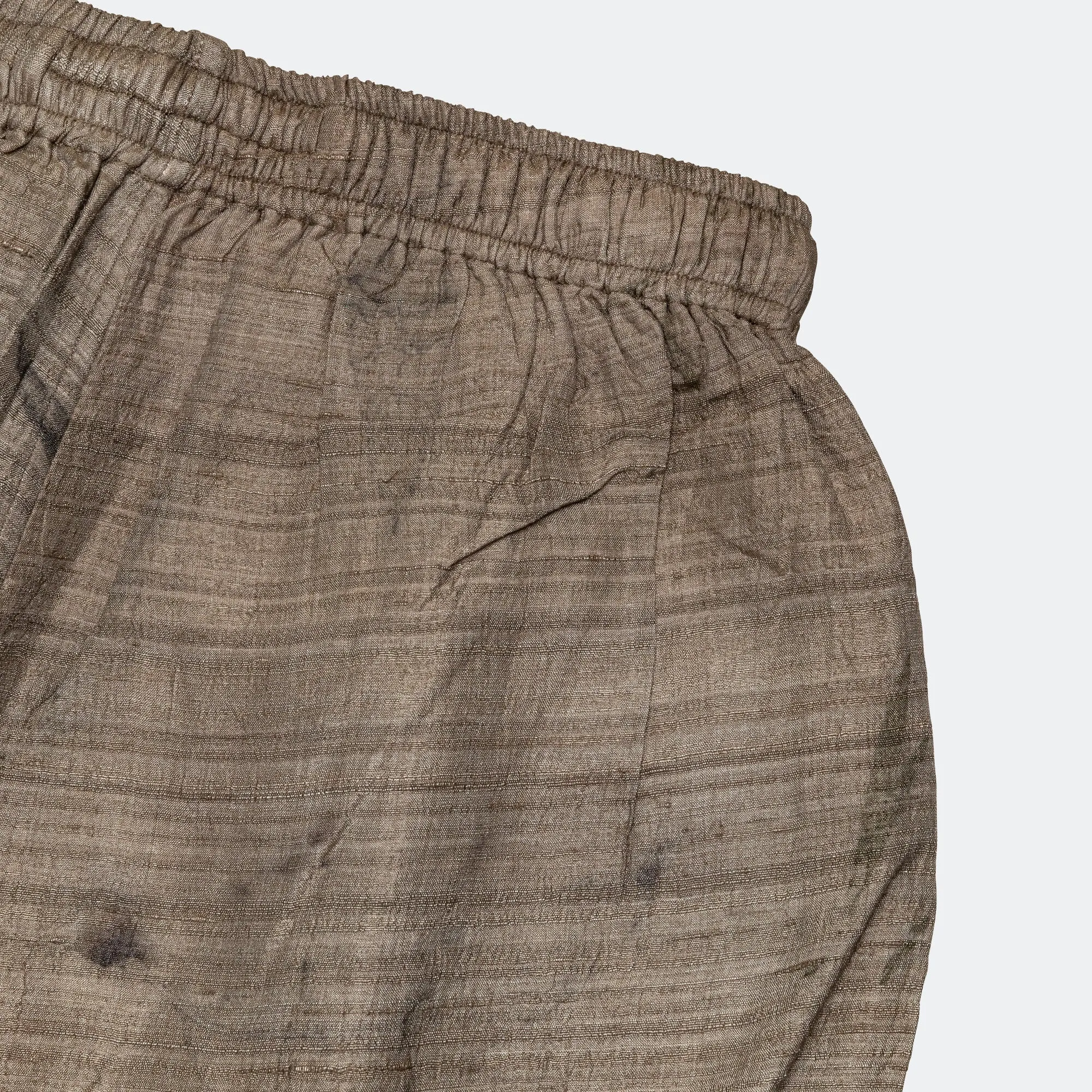 Cargo Pant - Silk Eco Printed Leaves Charcoal/Black