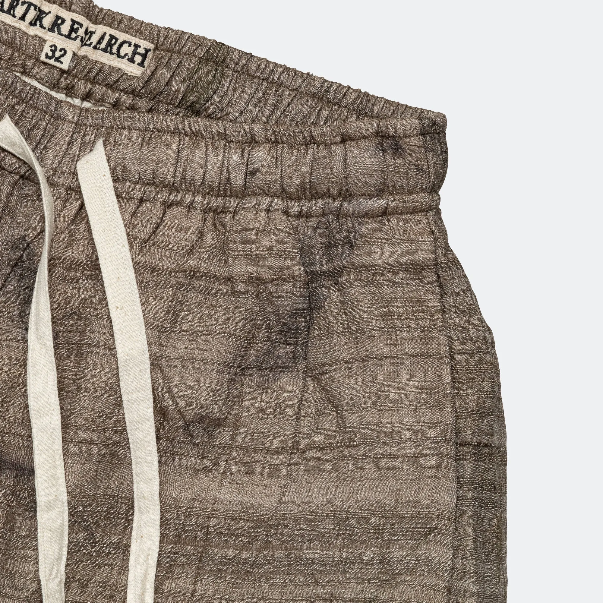 Cargo Pant - Silk Eco Printed Leaves Charcoal/Black