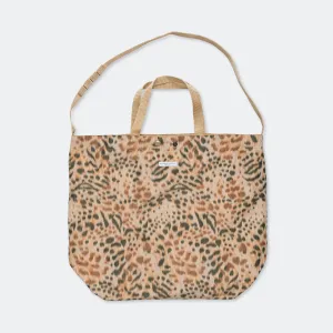 Carry All Tote Reversible - Brown Poly Leopard Print