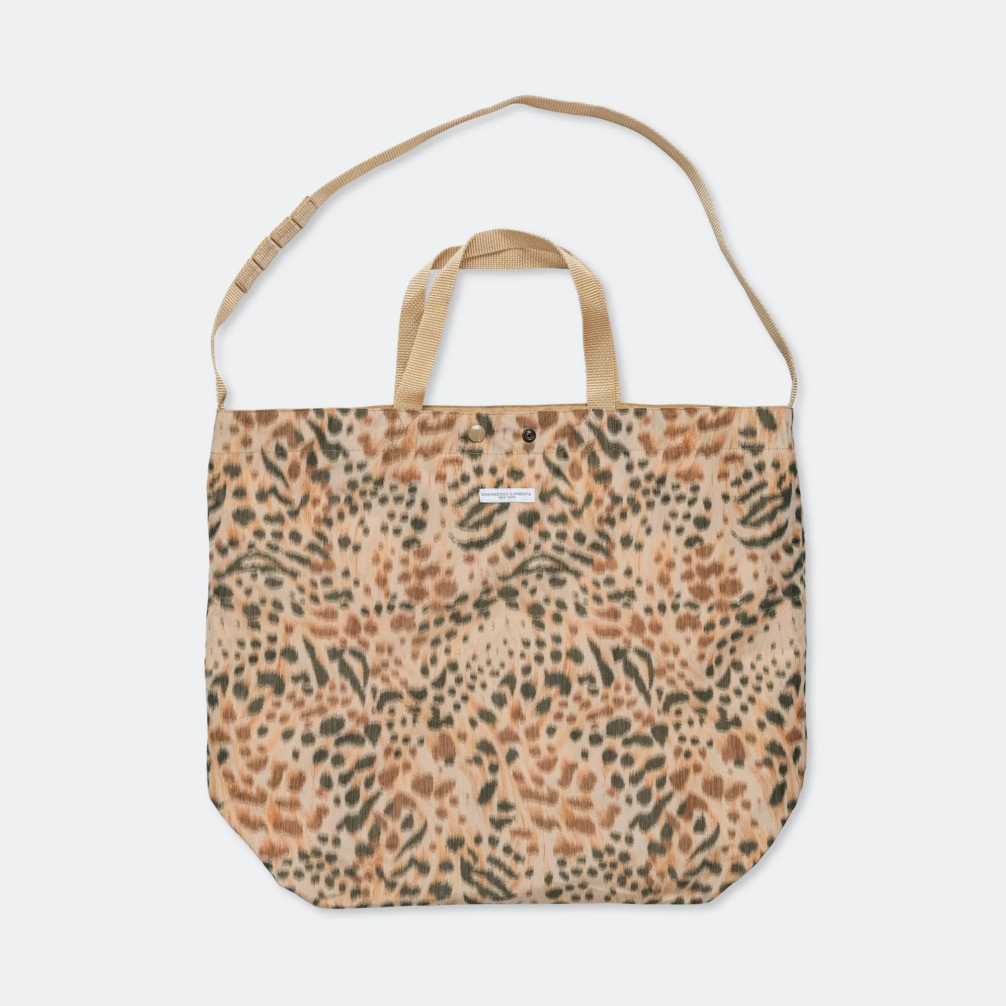 Carry All Tote Reversible - Brown Poly Leopard Print