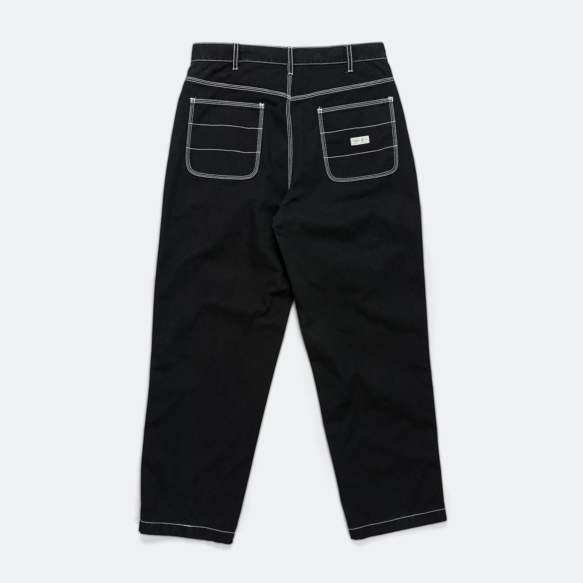 Contrast Stitch Pant - Black
