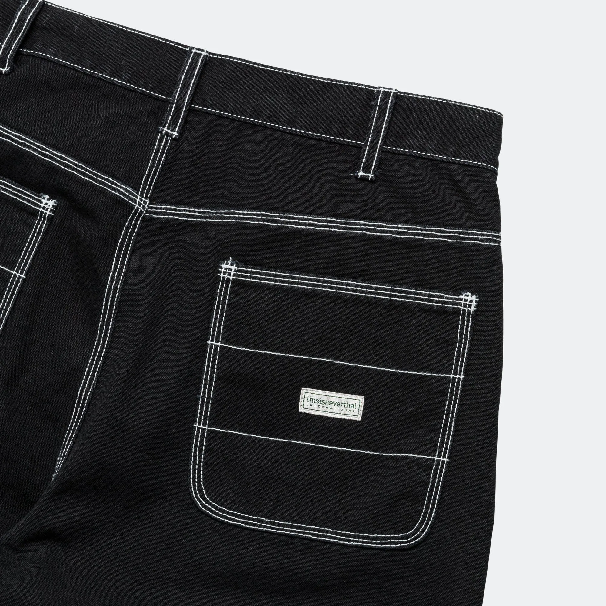 Contrast Stitch Pant - Black