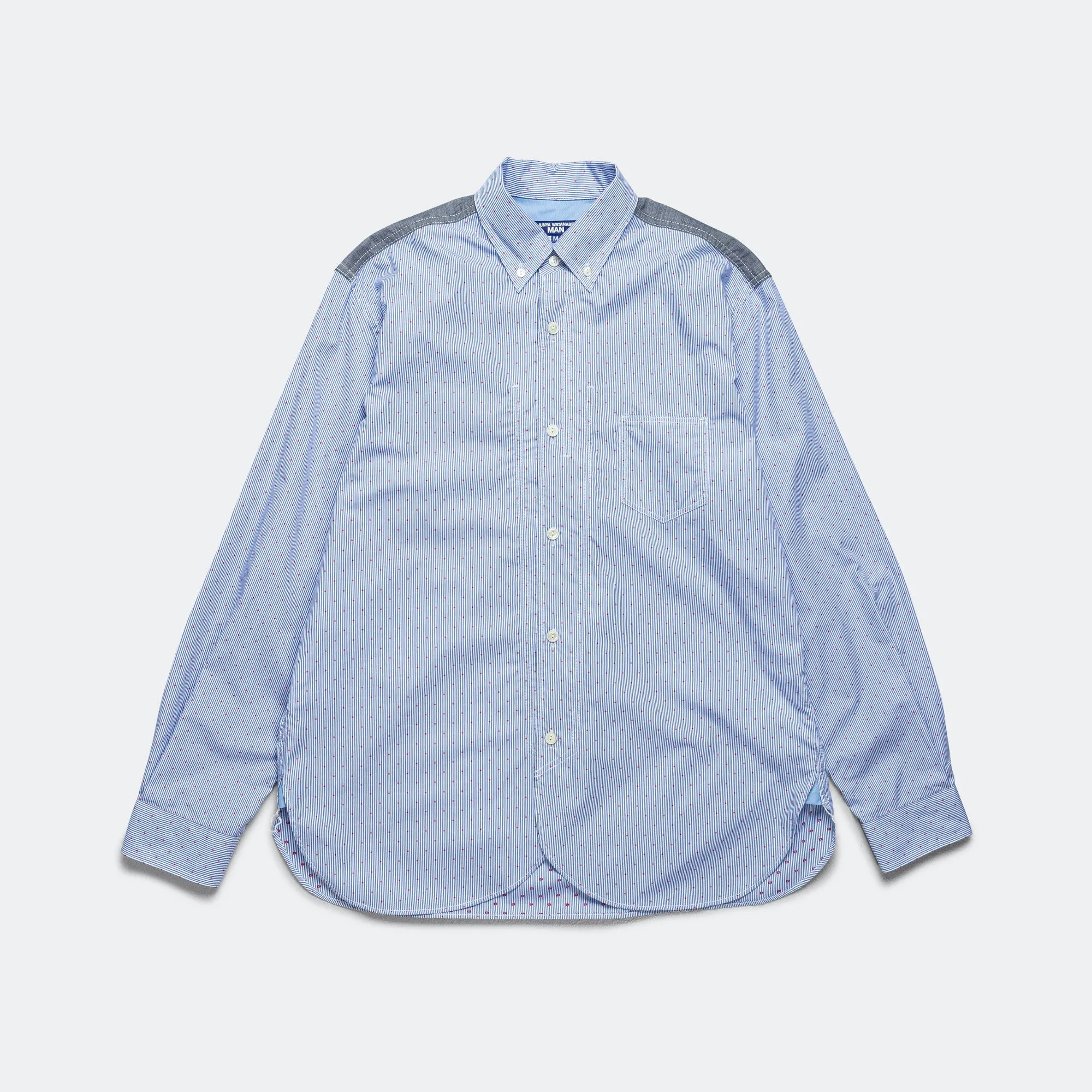 Cotton Stripe x Cotton Chambray - Blue/Grey