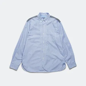 Cotton Stripe x Cotton Chambray - Blue/Grey