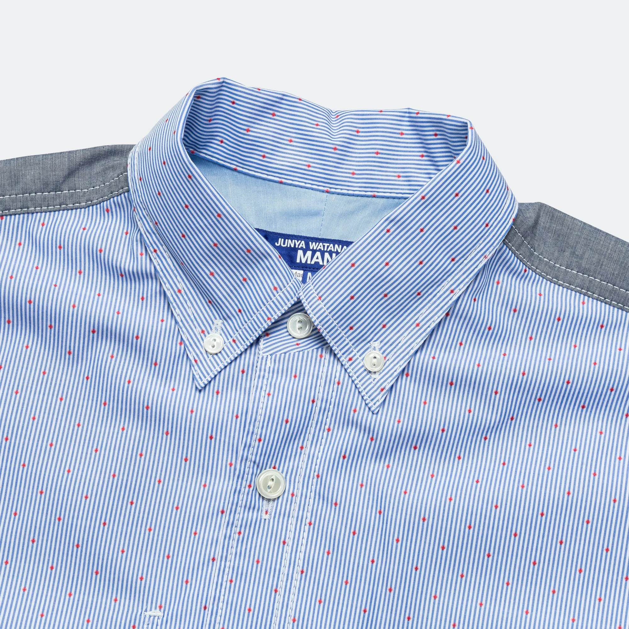 Cotton Stripe x Cotton Chambray - Blue/Grey