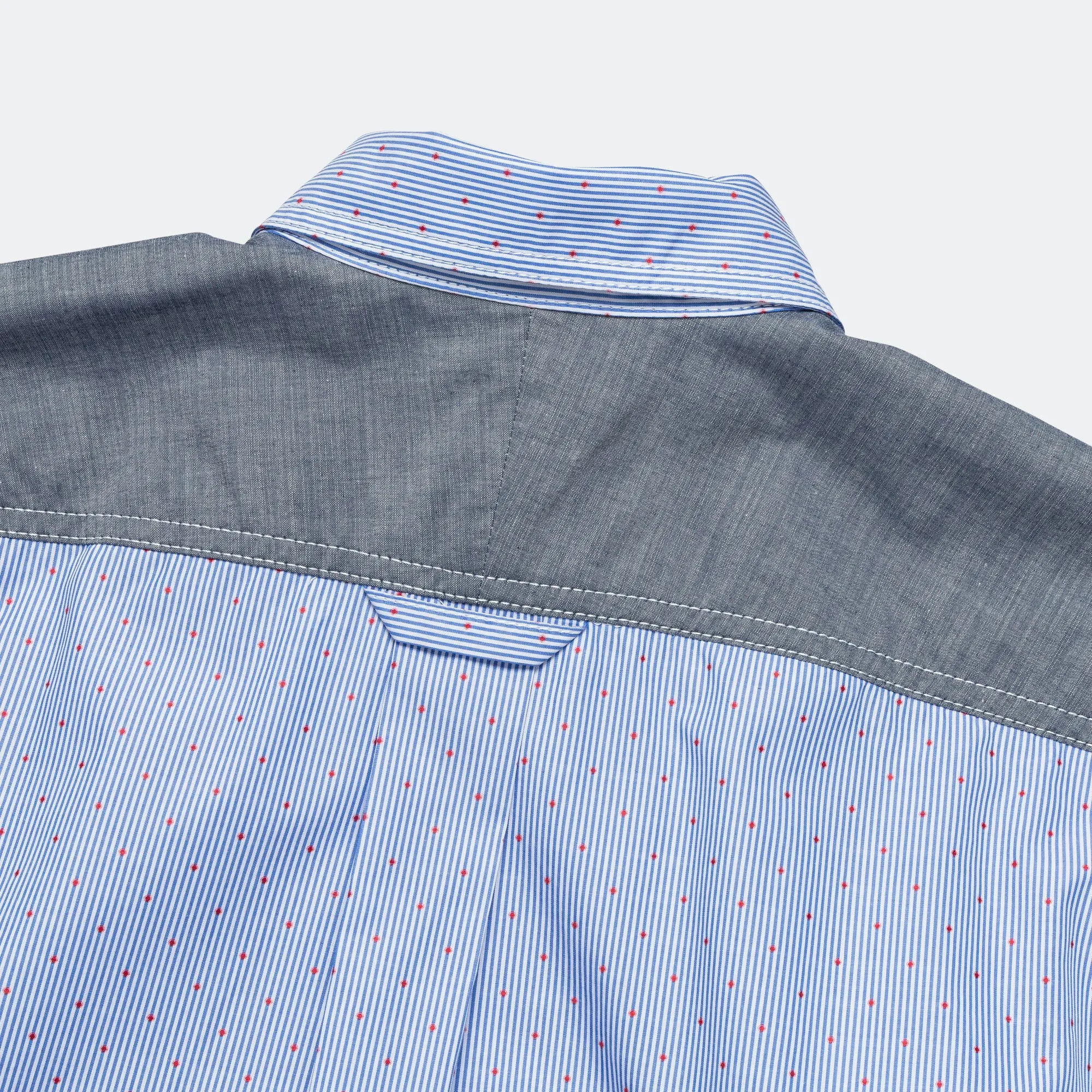 Cotton Stripe x Cotton Chambray - Blue/Grey