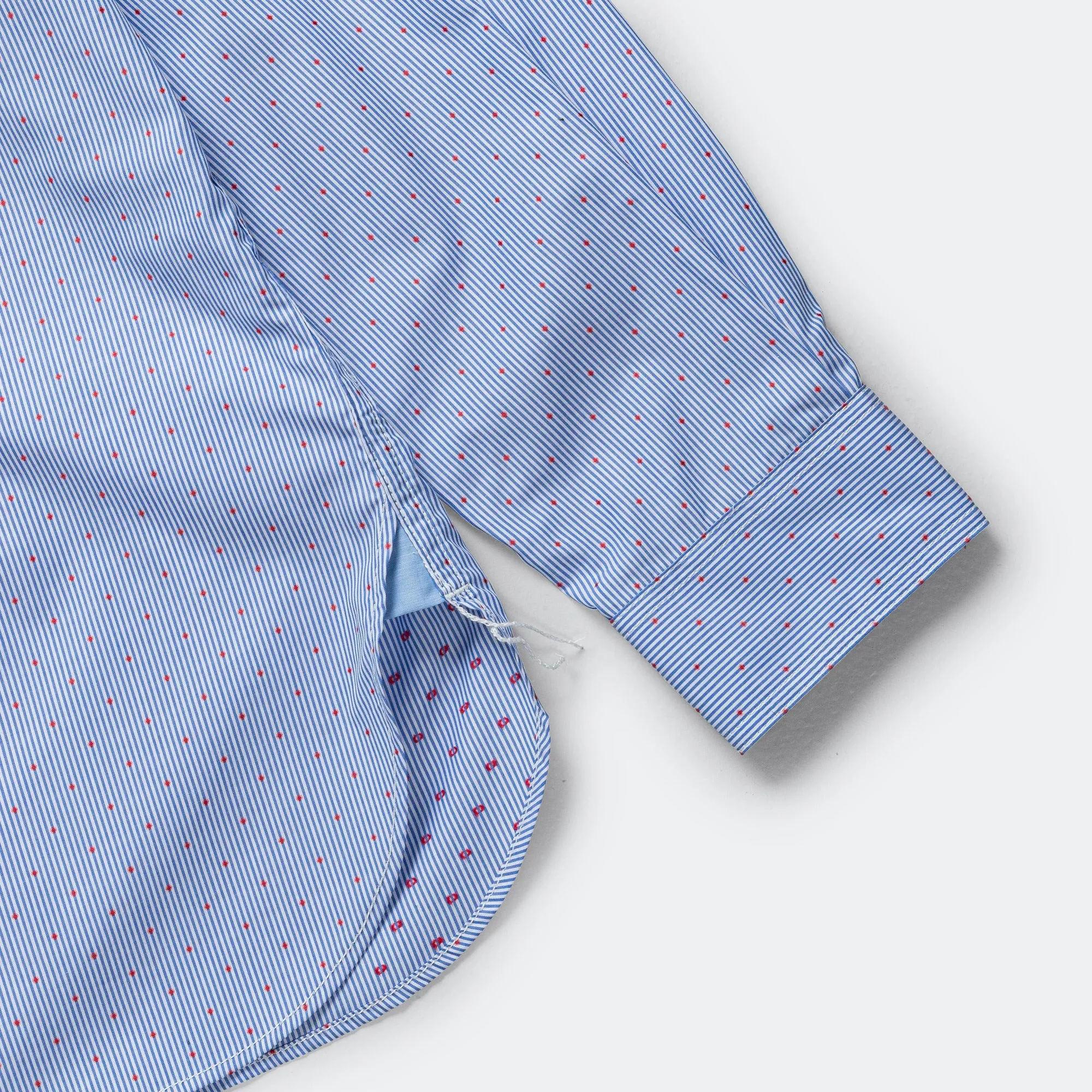 Cotton Stripe x Cotton Chambray - Blue/Grey
