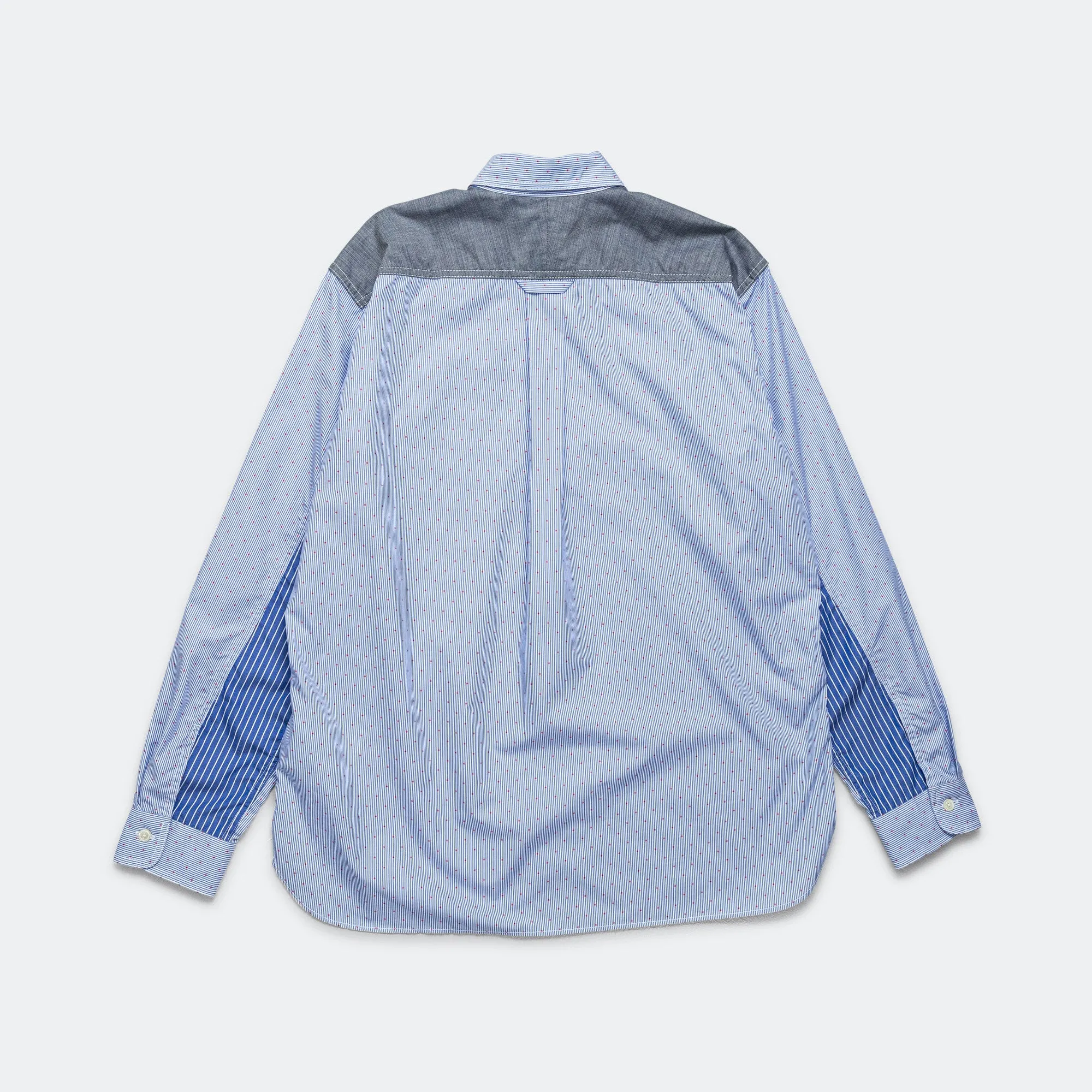 Cotton Stripe x Cotton Chambray - Blue/Grey