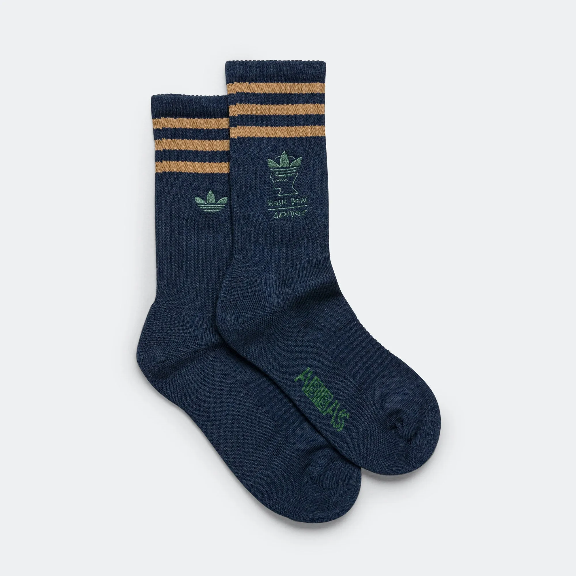 Crew Sock x Brain Dead - Collegiate Navy/Brown Desert