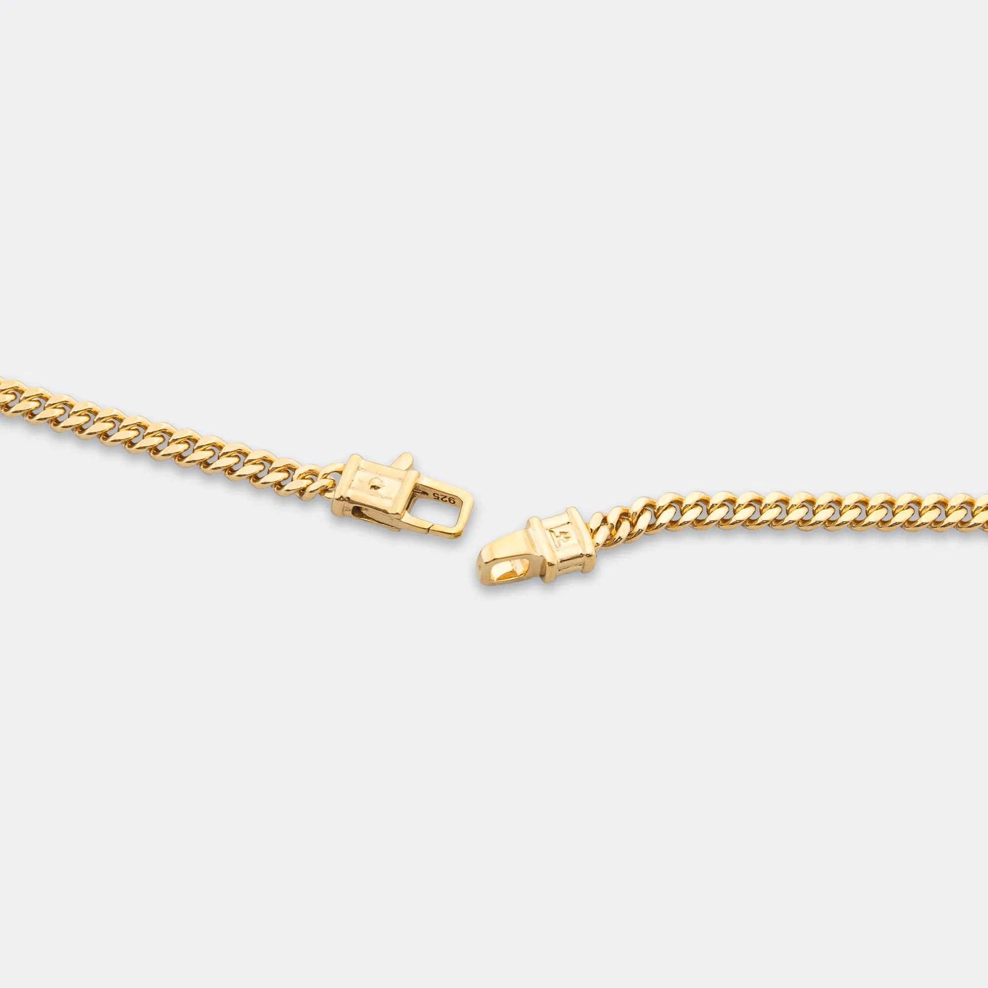 Curb Chain M - 18K Gold/925 Silver