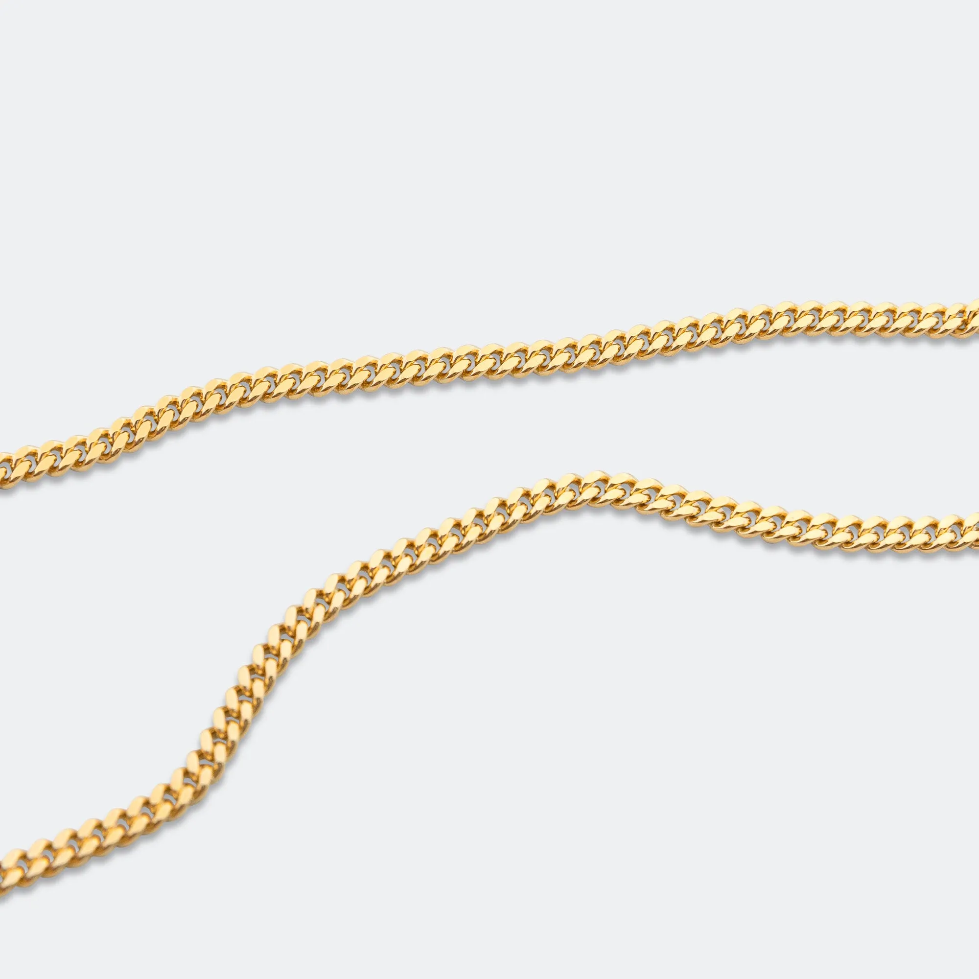 Curb Chain M - 18K Gold/925 Silver