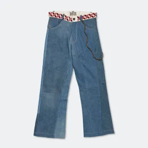 Ghuma Pant - Upcycled Denim Lightwash/Pink