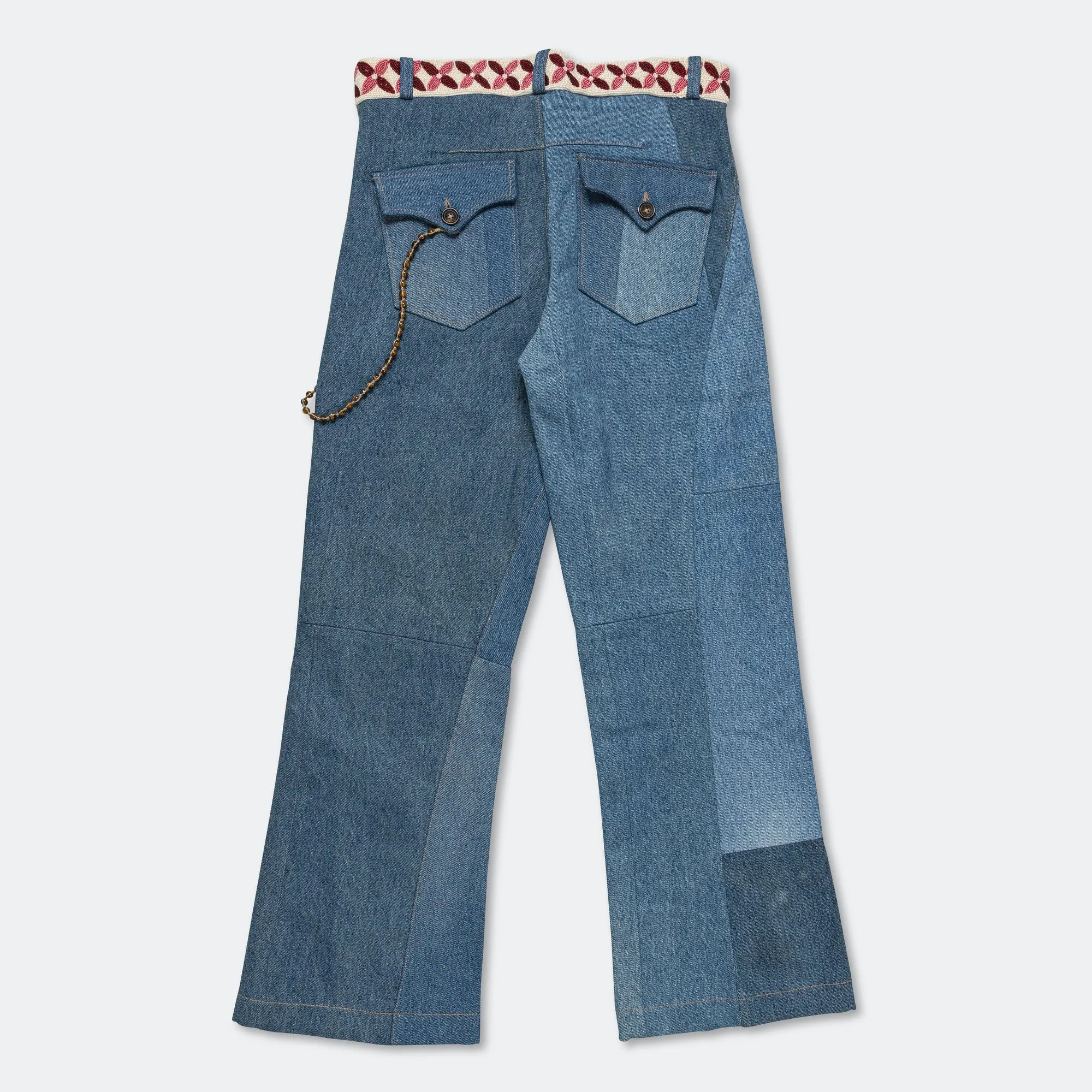 Ghuma Pant - Upcycled Denim Lightwash/Pink