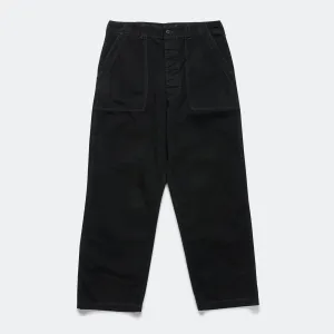 Herringbone Summer Fatigue Pants - Black