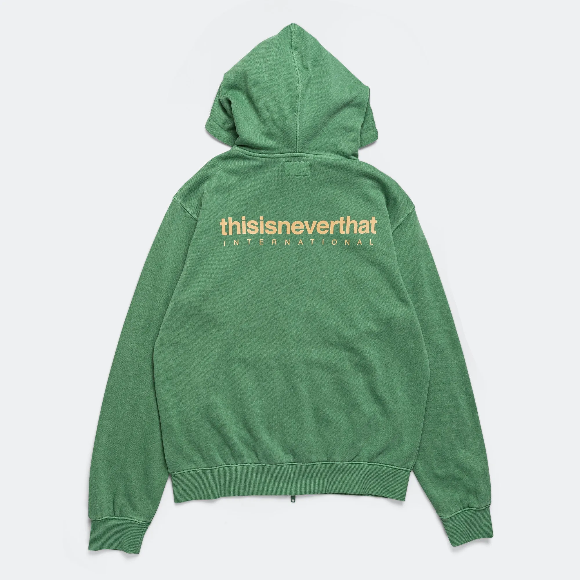 INTL. Logo Zip Up Hoodie - Deep Green