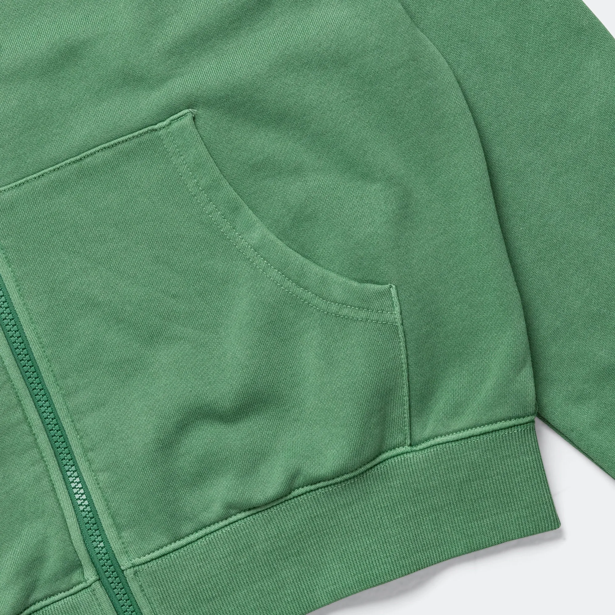 INTL. Logo Zip Up Hoodie - Deep Green
