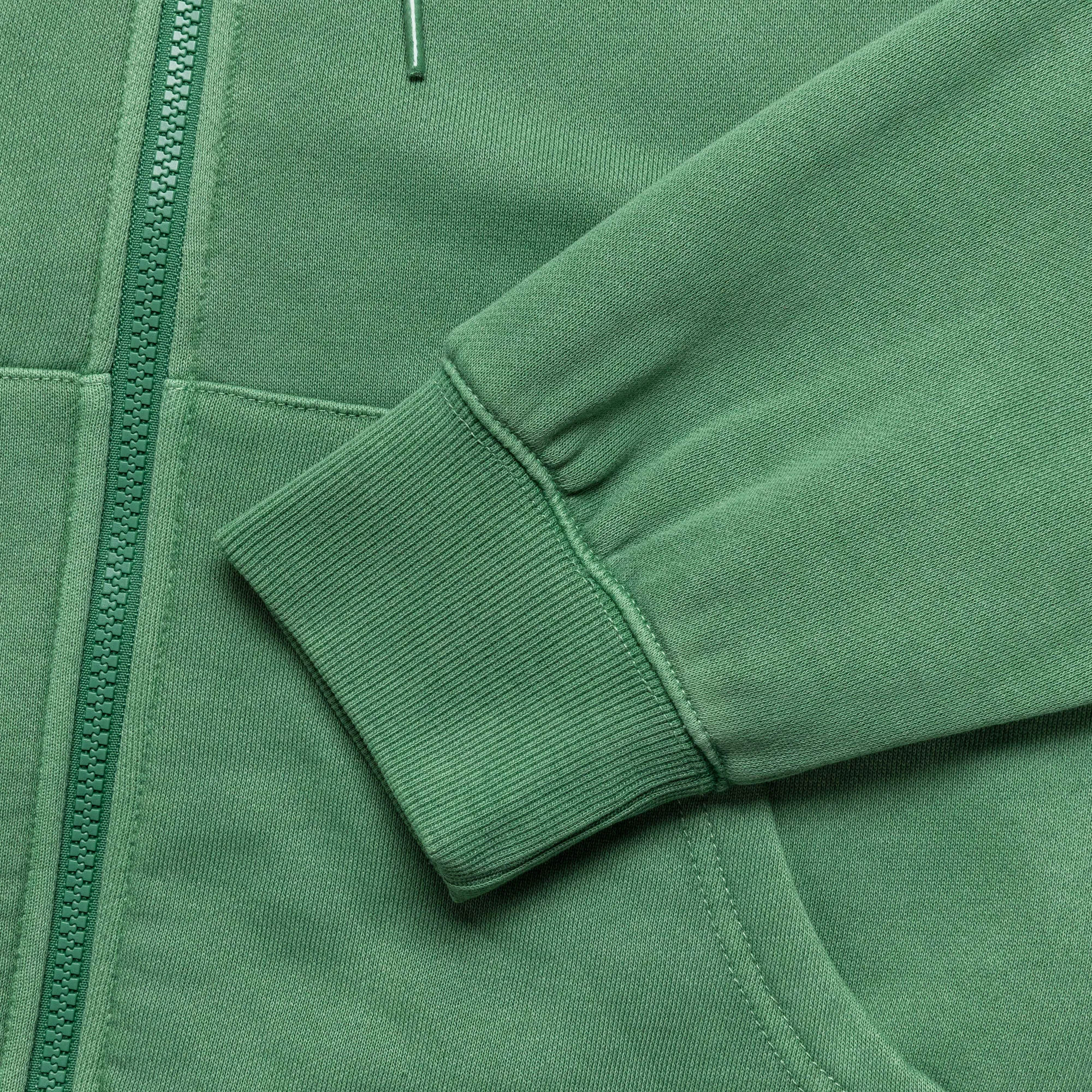 INTL. Logo Zip Up Hoodie - Deep Green