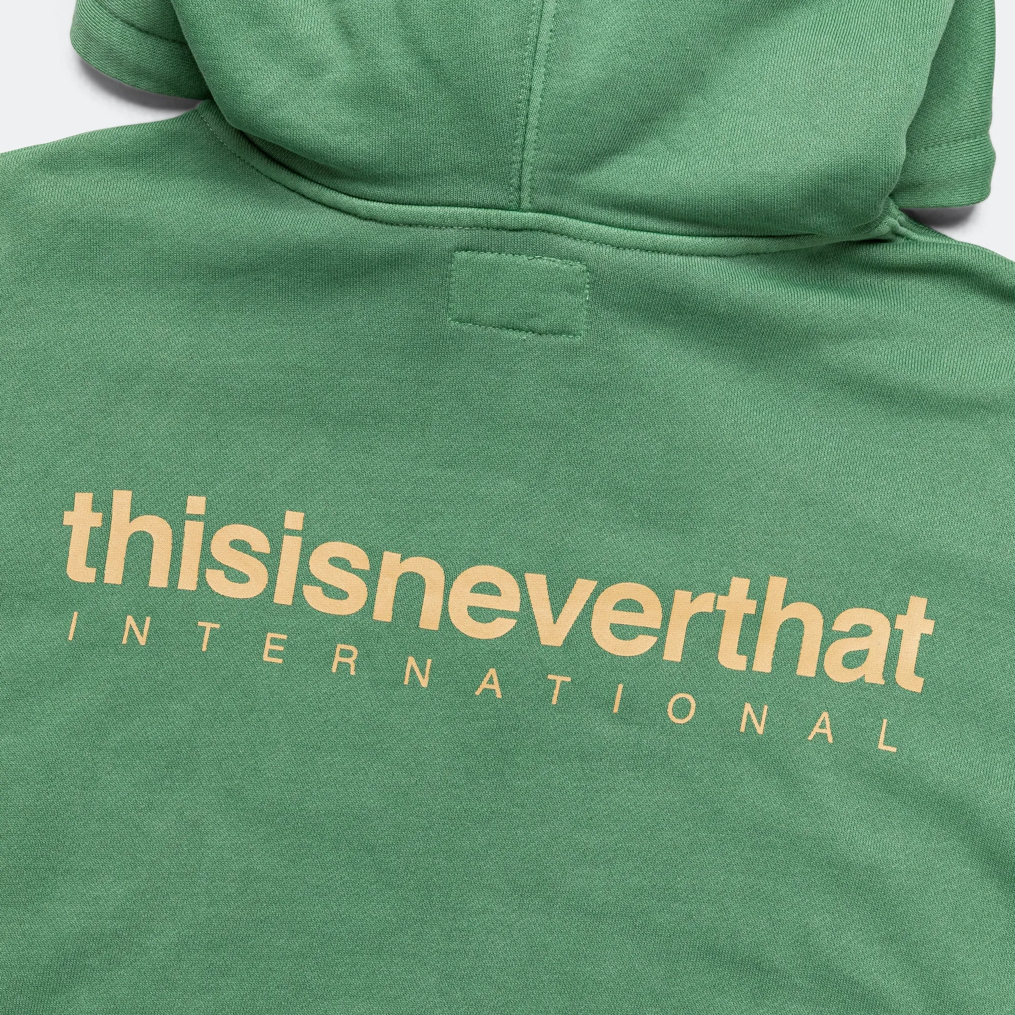 INTL. Logo Zip Up Hoodie - Deep Green