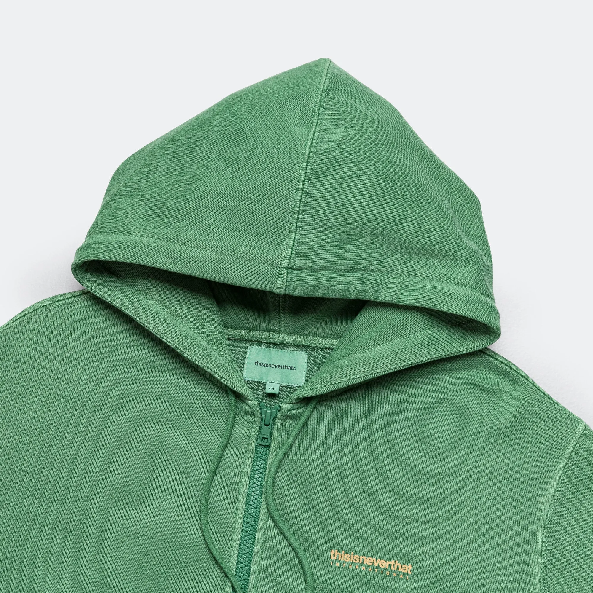 INTL. Logo Zip Up Hoodie - Deep Green