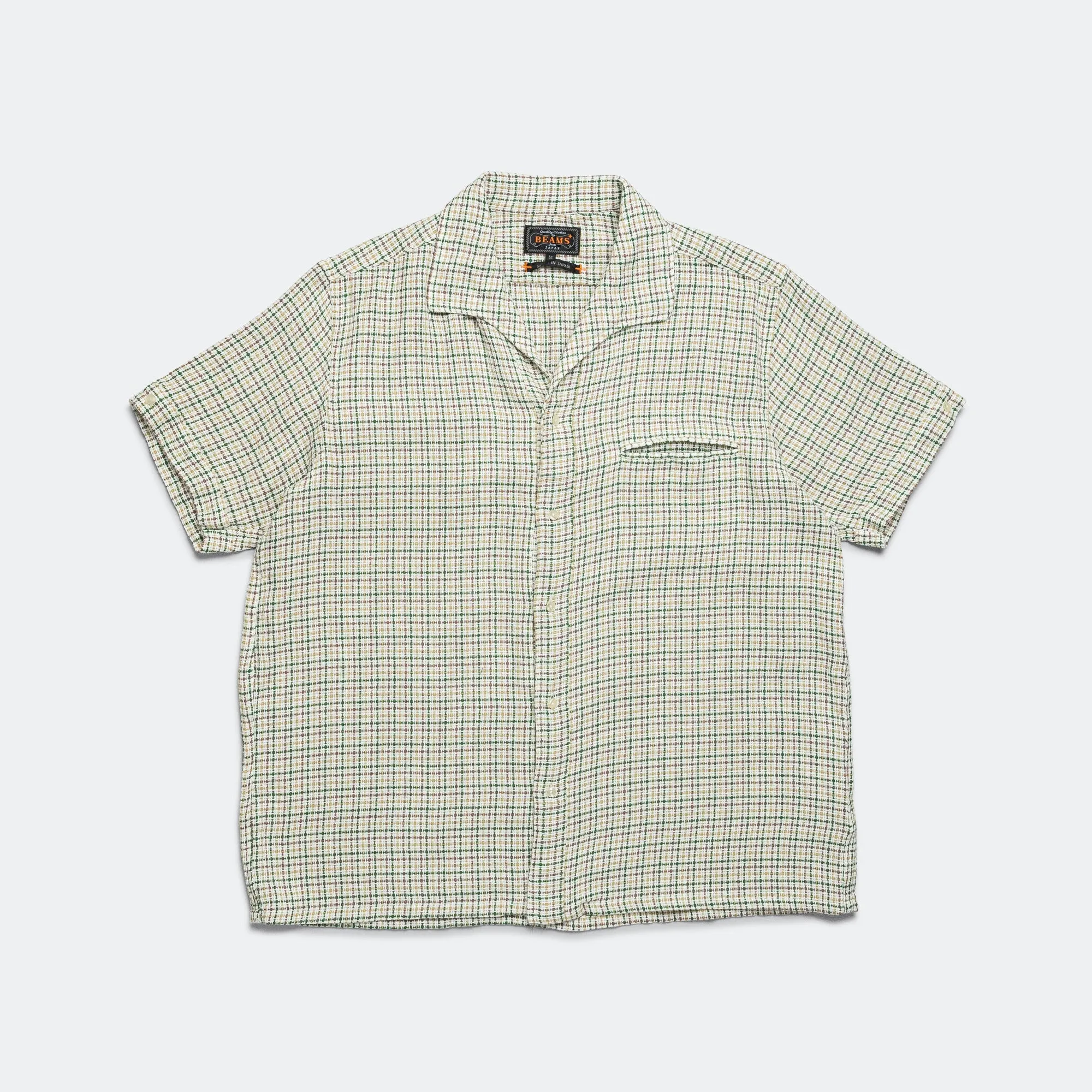 Italian Collar Gunclub Mesh SS Shirt - White