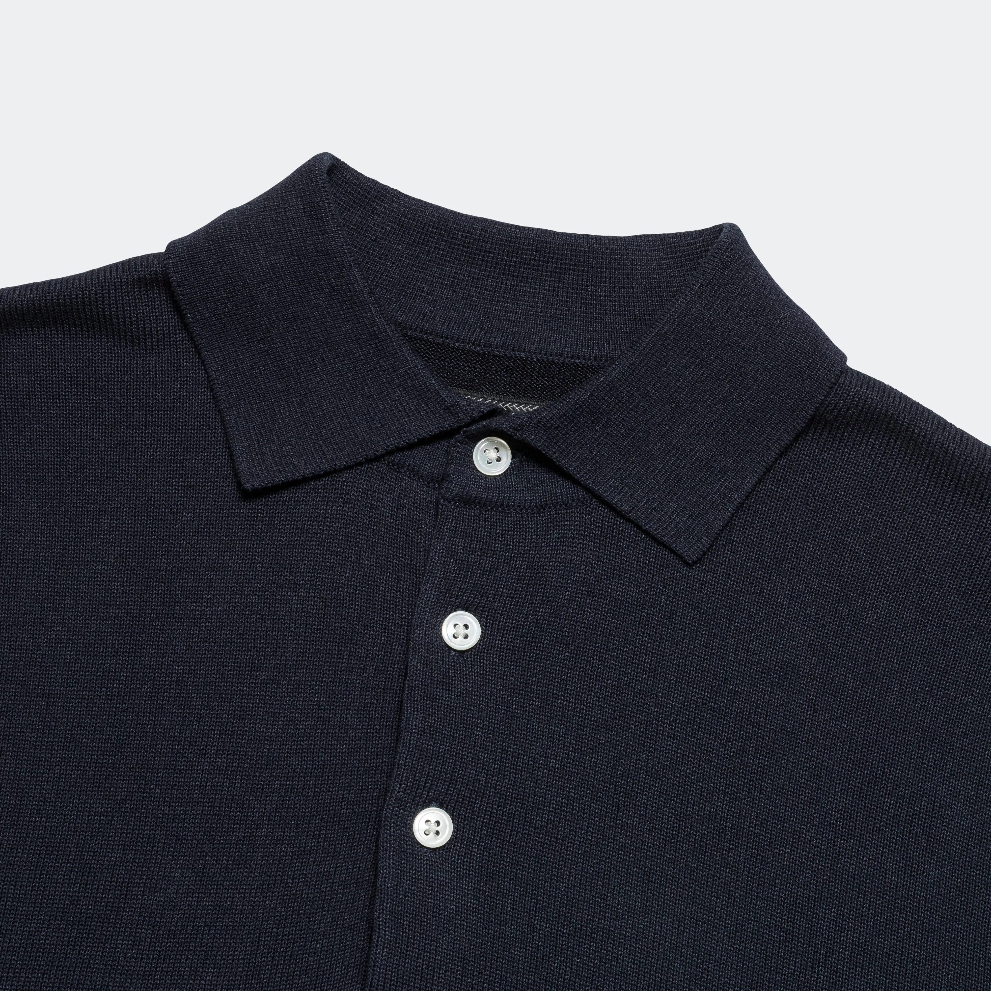 Knit Polo 12G - Navy