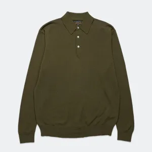 Knit Polo 12G - Olive