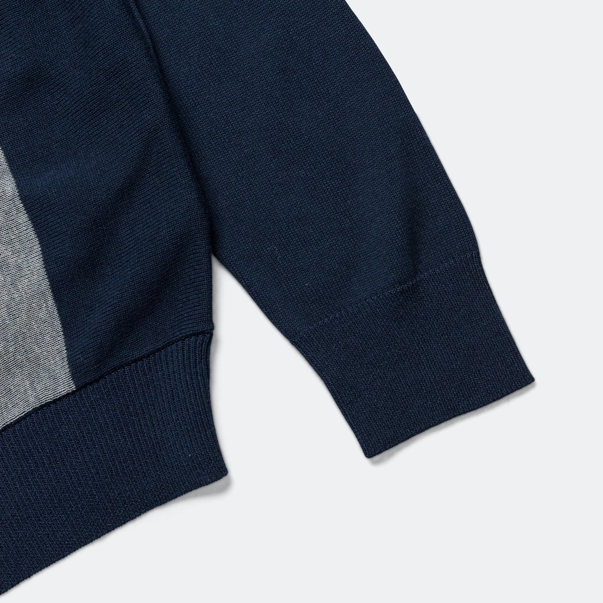 Knit Polo Stripe Argyle - Navy