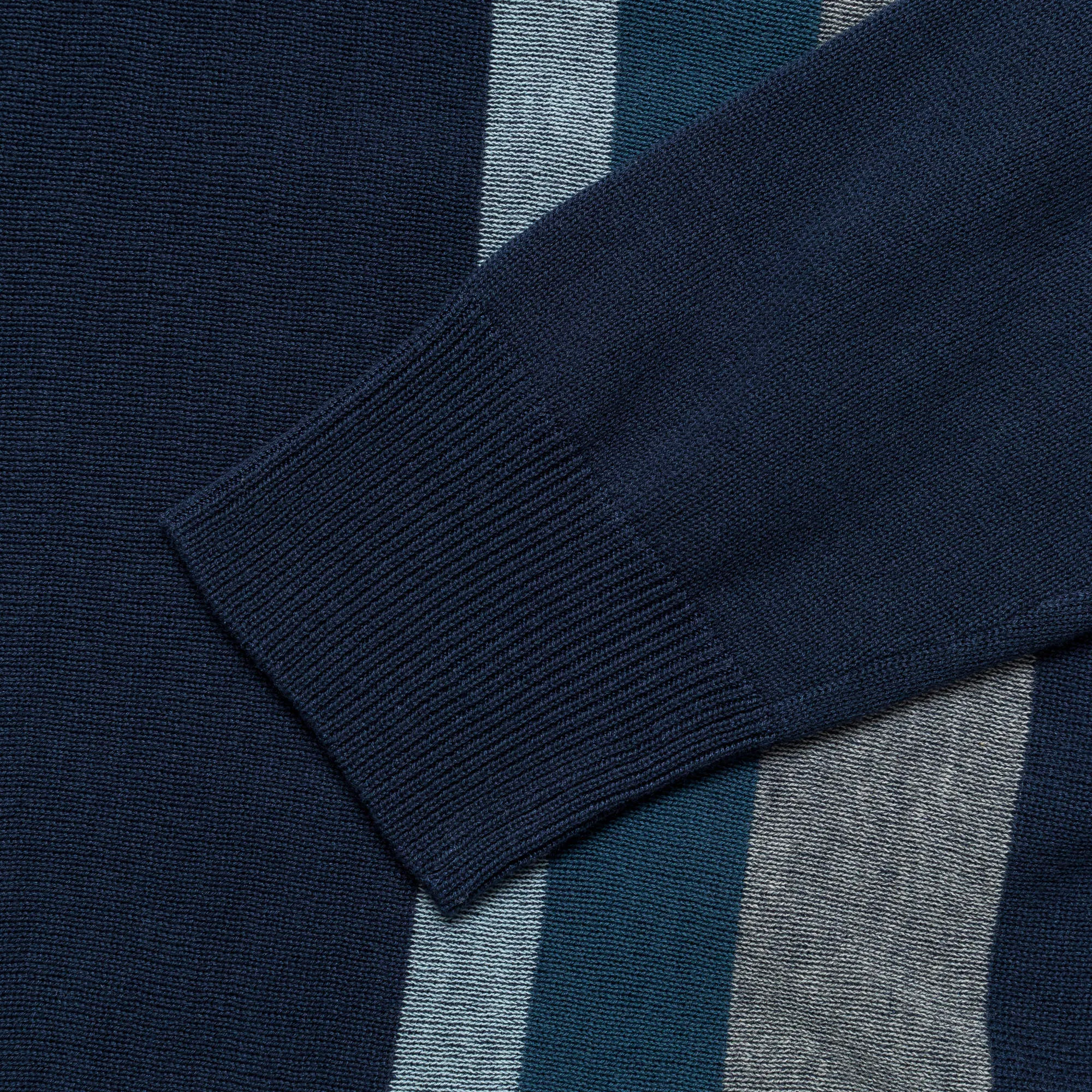 Knit Polo Stripe Argyle - Navy