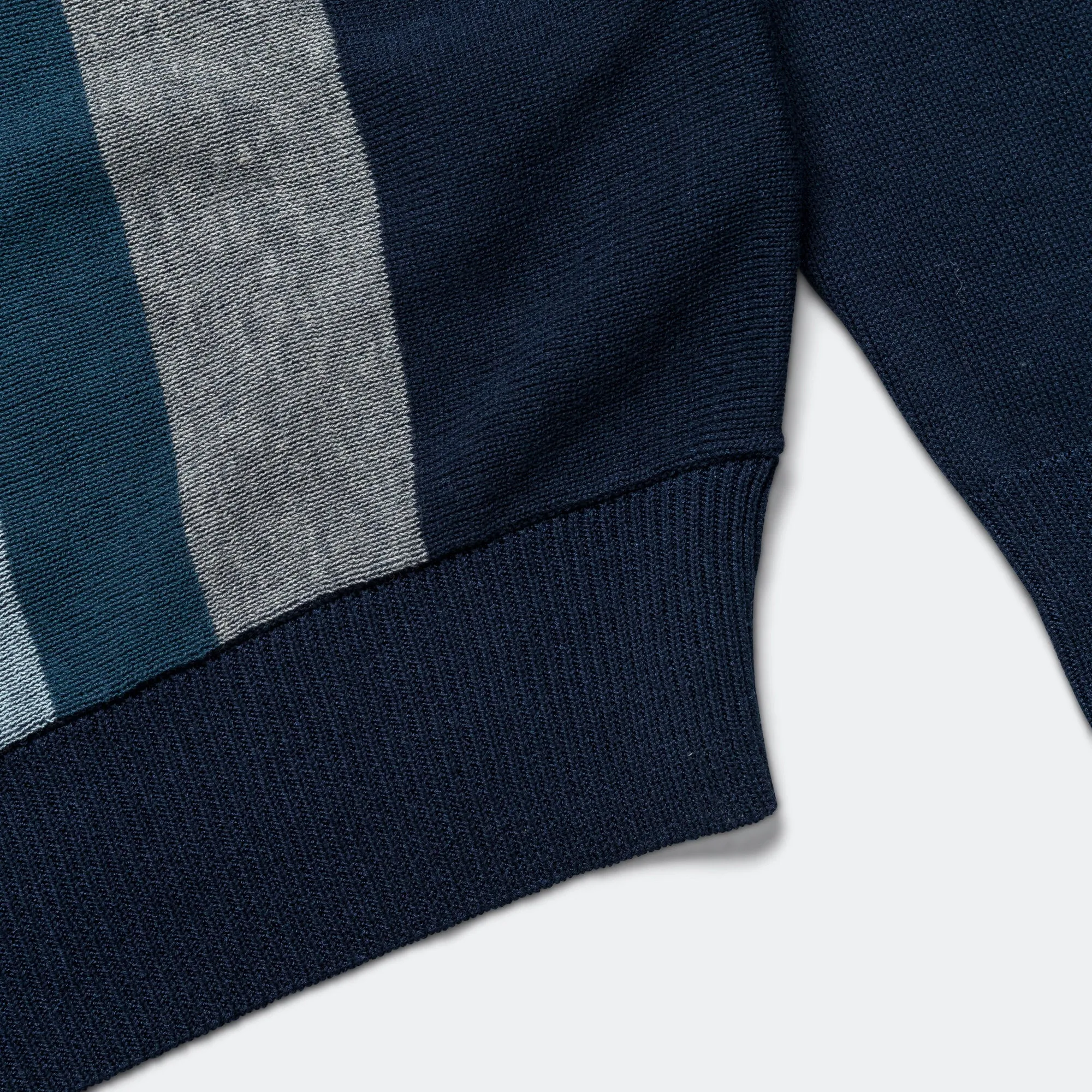 Knit Polo Stripe Argyle - Navy