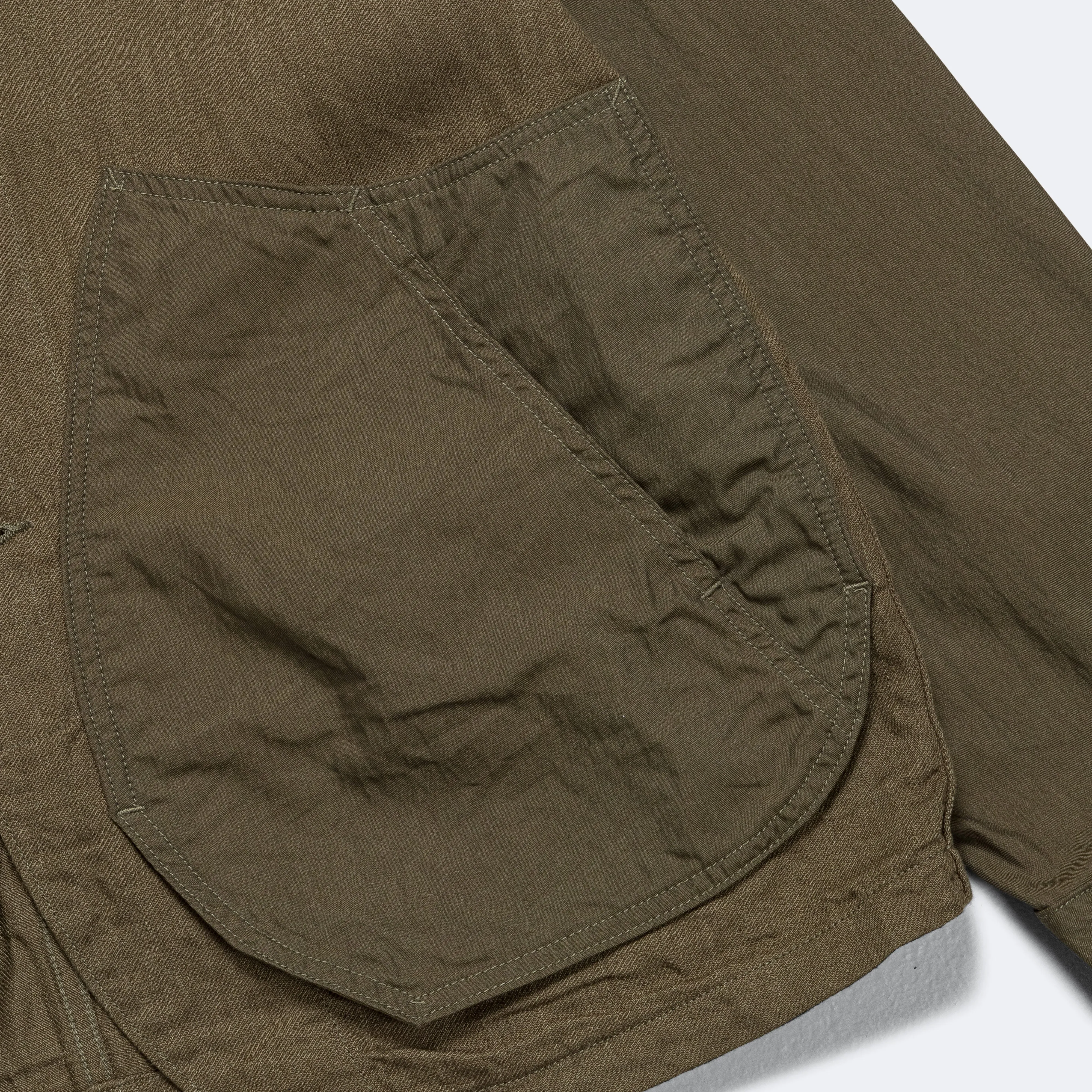 Linen Chino Cloth x Gabardine RINGOMAN Coverall - Khaki