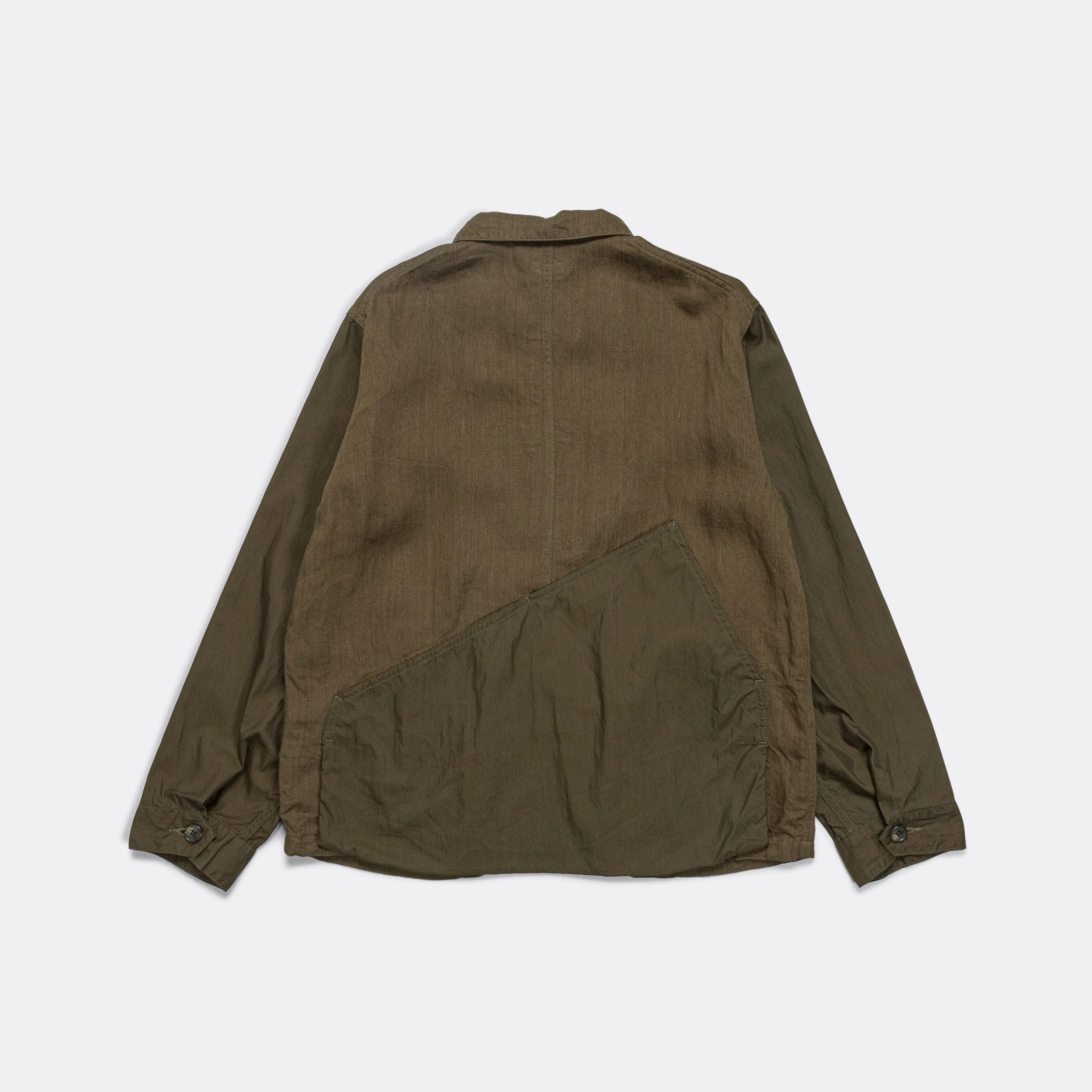 Linen Chino Cloth x Gabardine RINGOMAN Coverall - Khaki