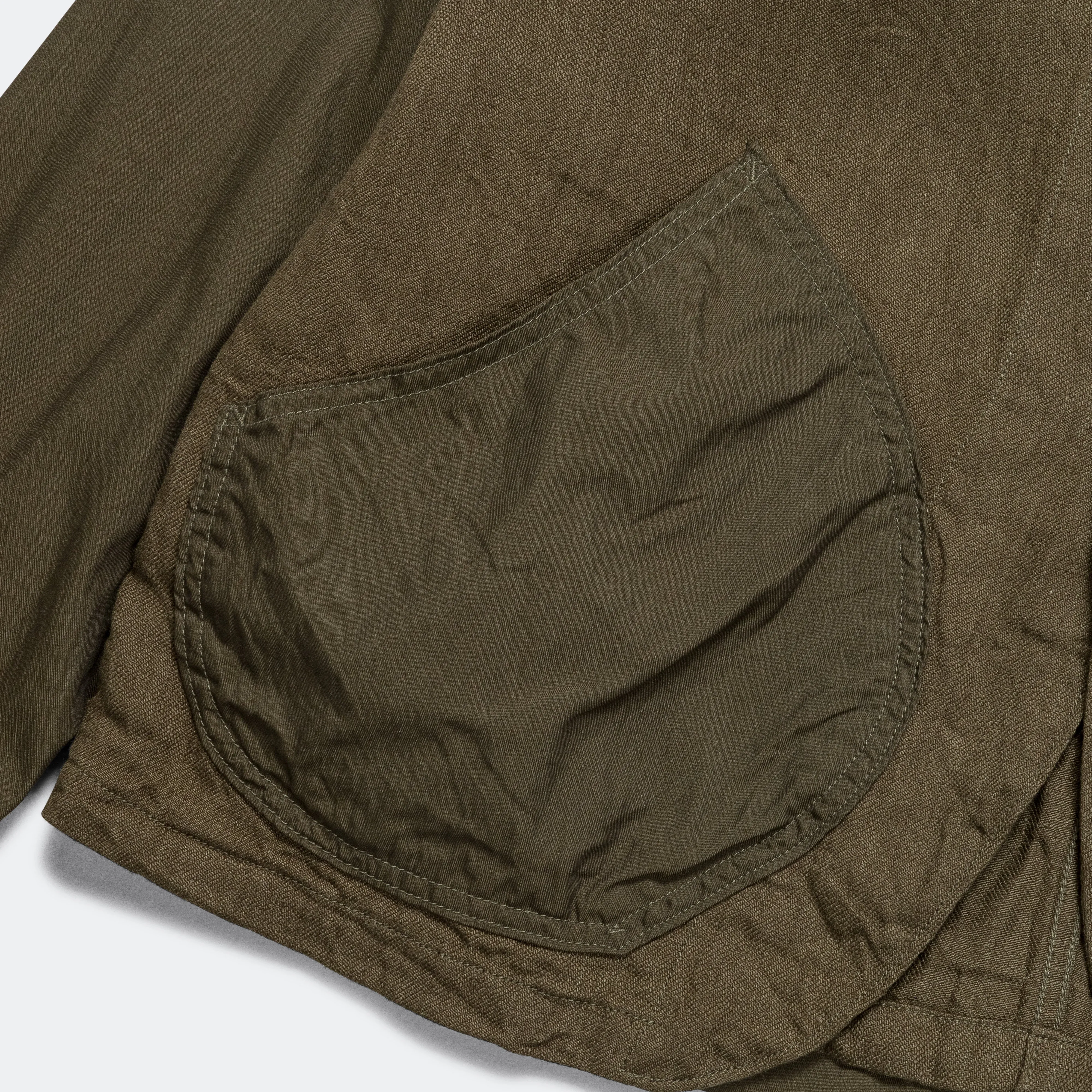 Linen Chino Cloth x Gabardine RINGOMAN Coverall - Khaki