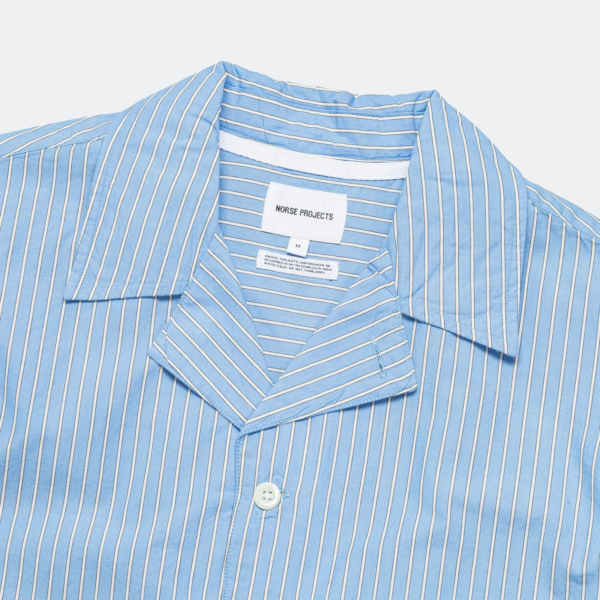 Mads Poplin Stripe SS - Navy