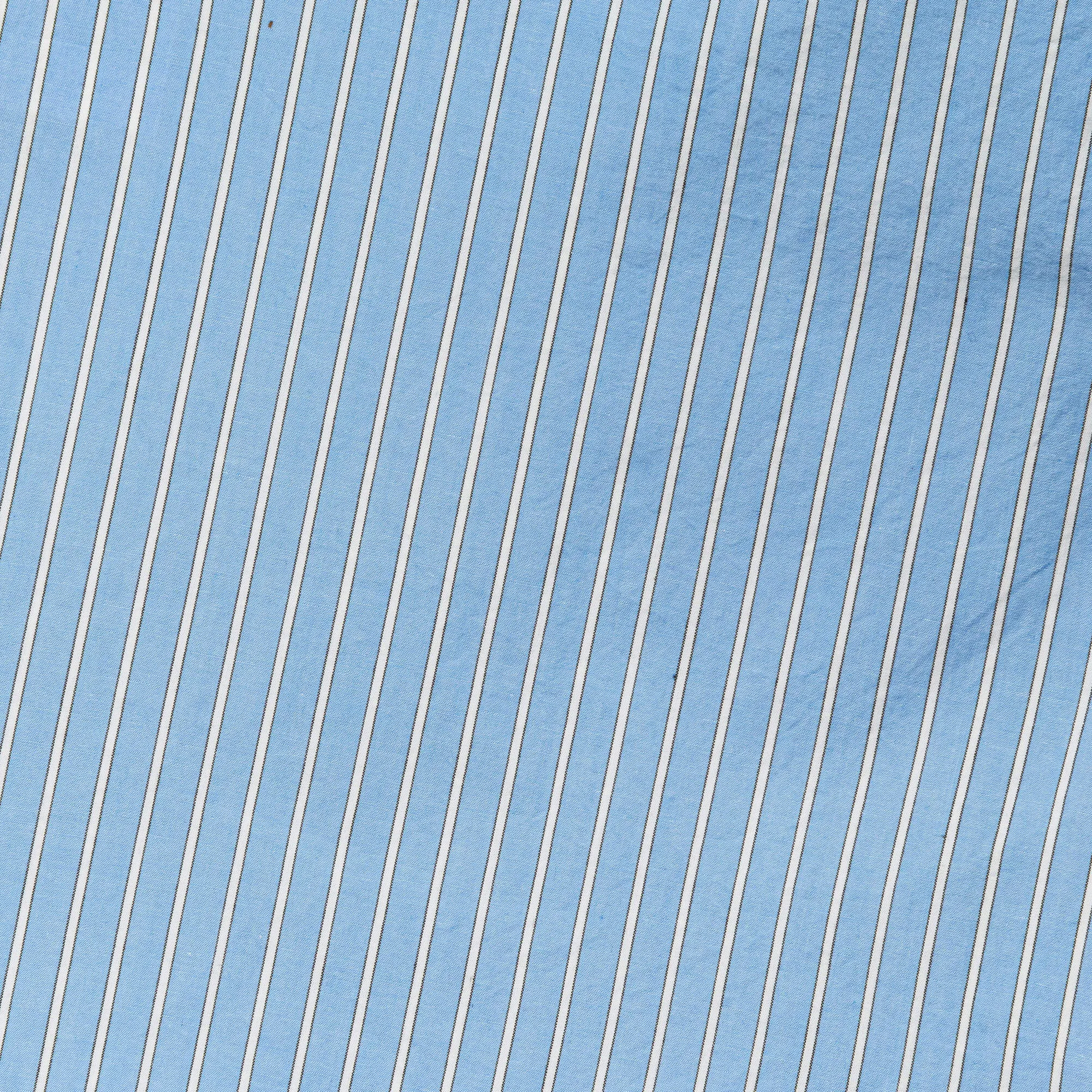 Mads Poplin Stripe SS - Navy