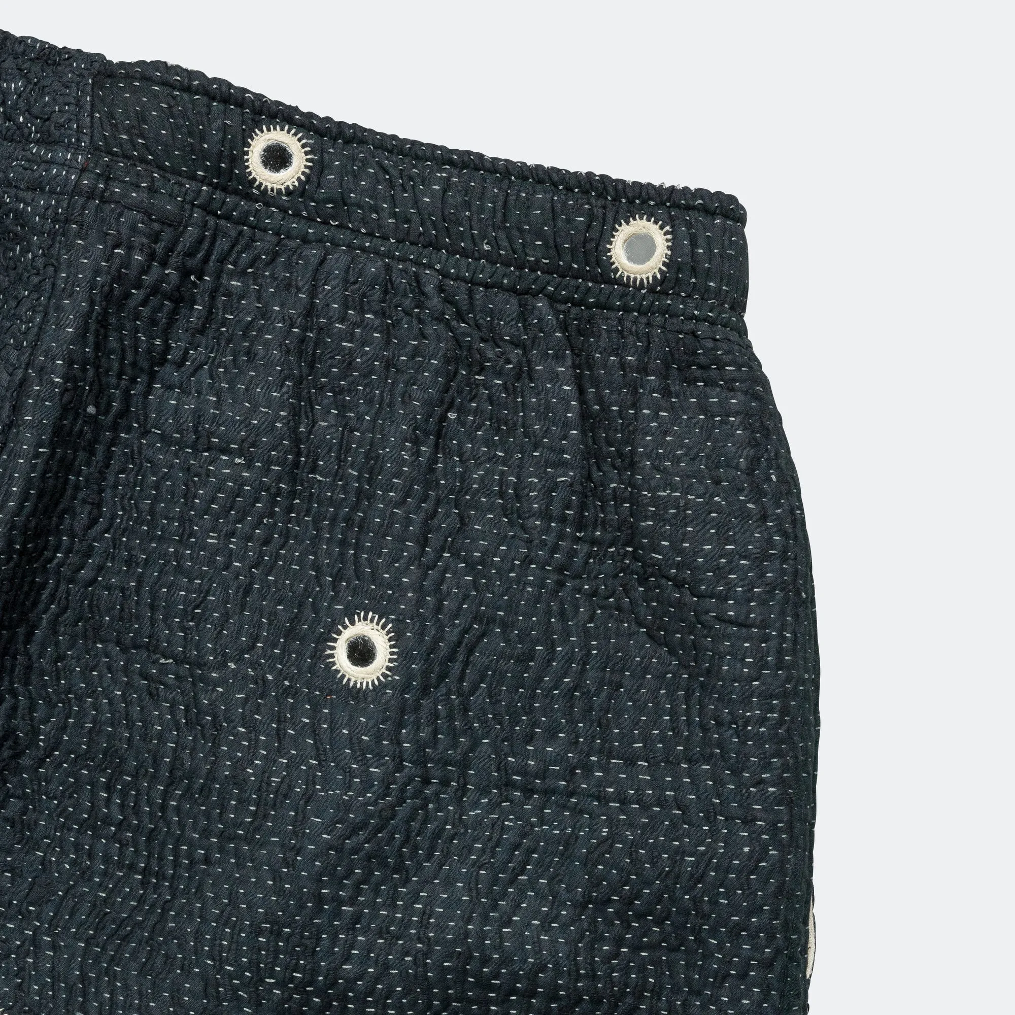 Mirror Shorts - Vintage Kantha Indigo/Ecru