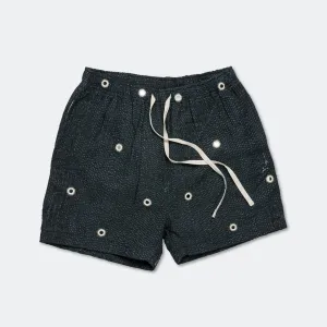 Mirror Shorts - Vintage Kantha Indigo/Ecru
