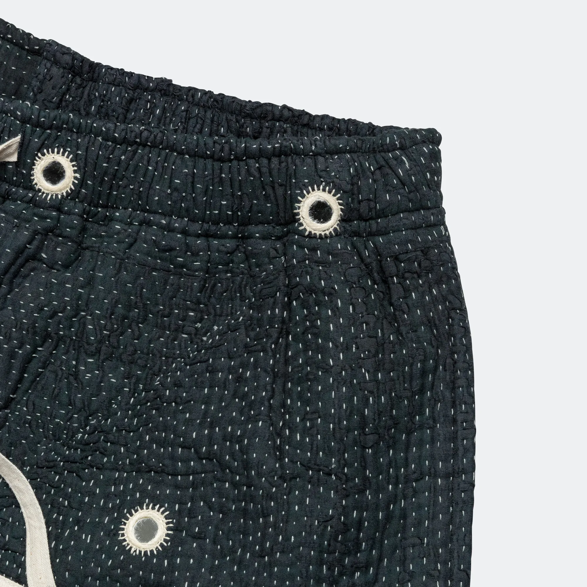 Mirror Shorts - Vintage Kantha Indigo/Ecru
