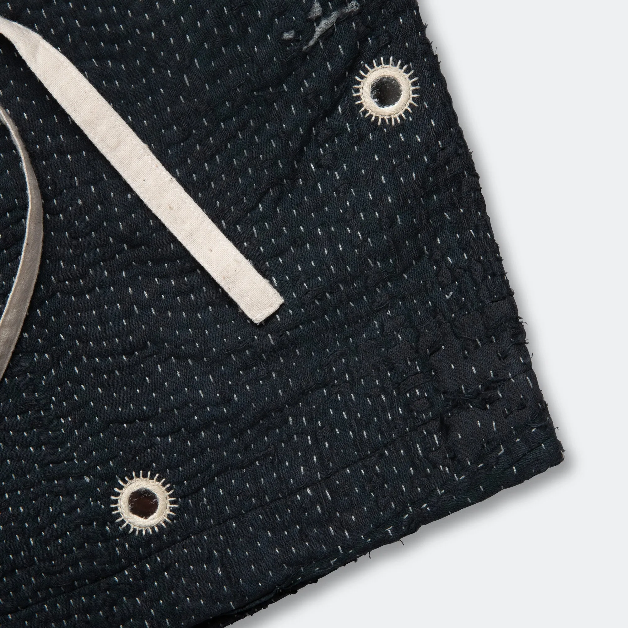 Mirror Shorts - Vintage Kantha Indigo/Ecru